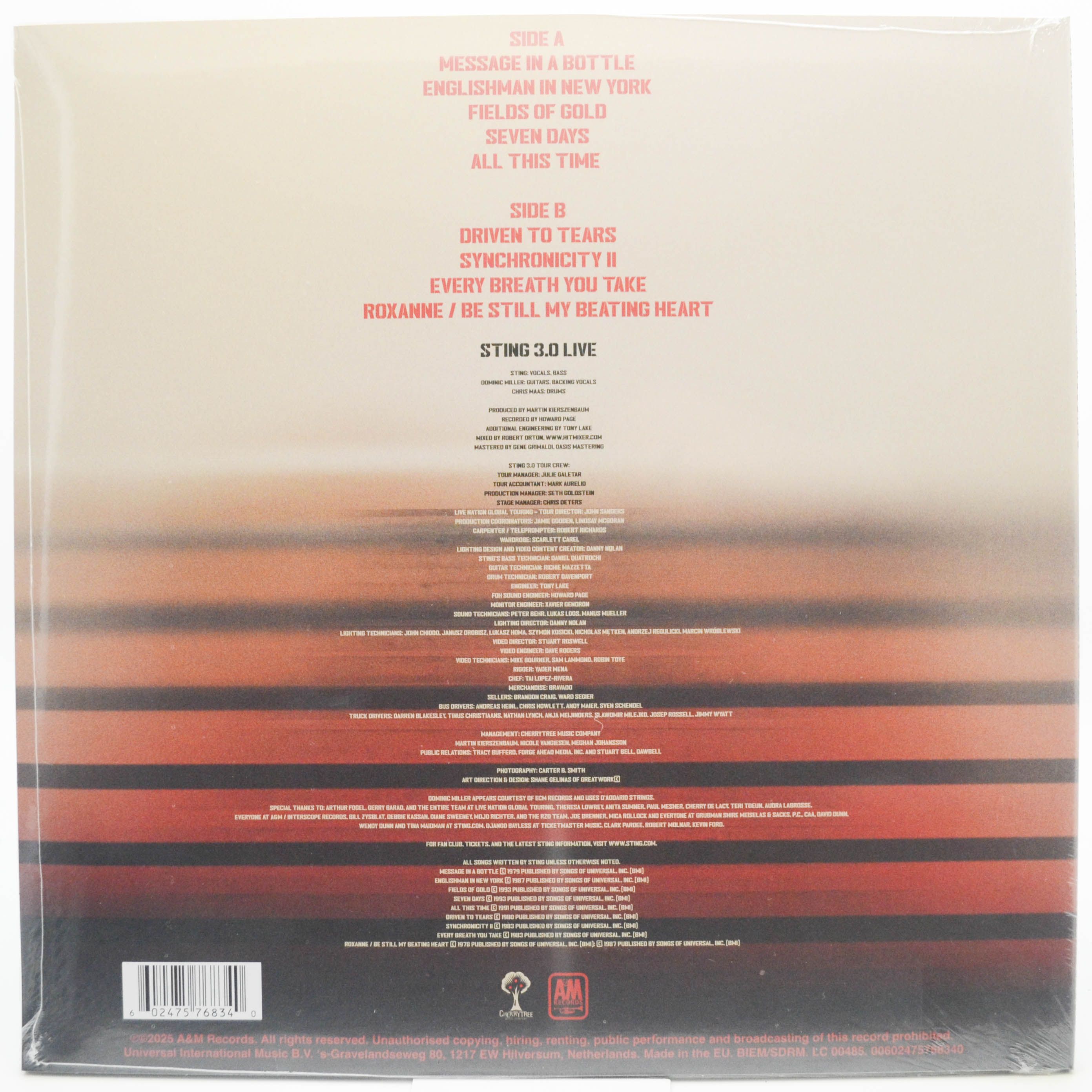 Sting — 3.0 Live, 2025