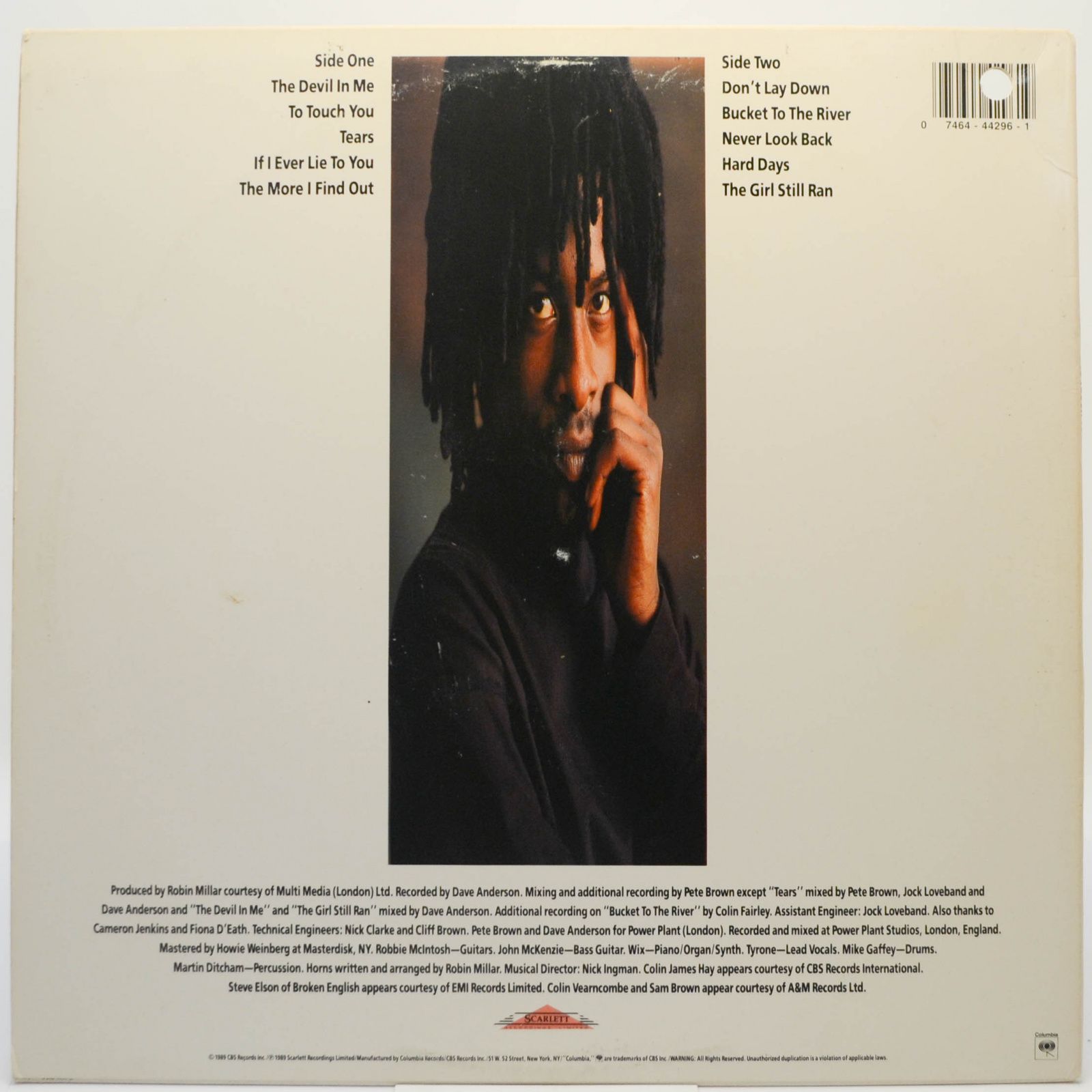 Виниловая пластинка Tyrone Berkeley — To Touch You, 1989