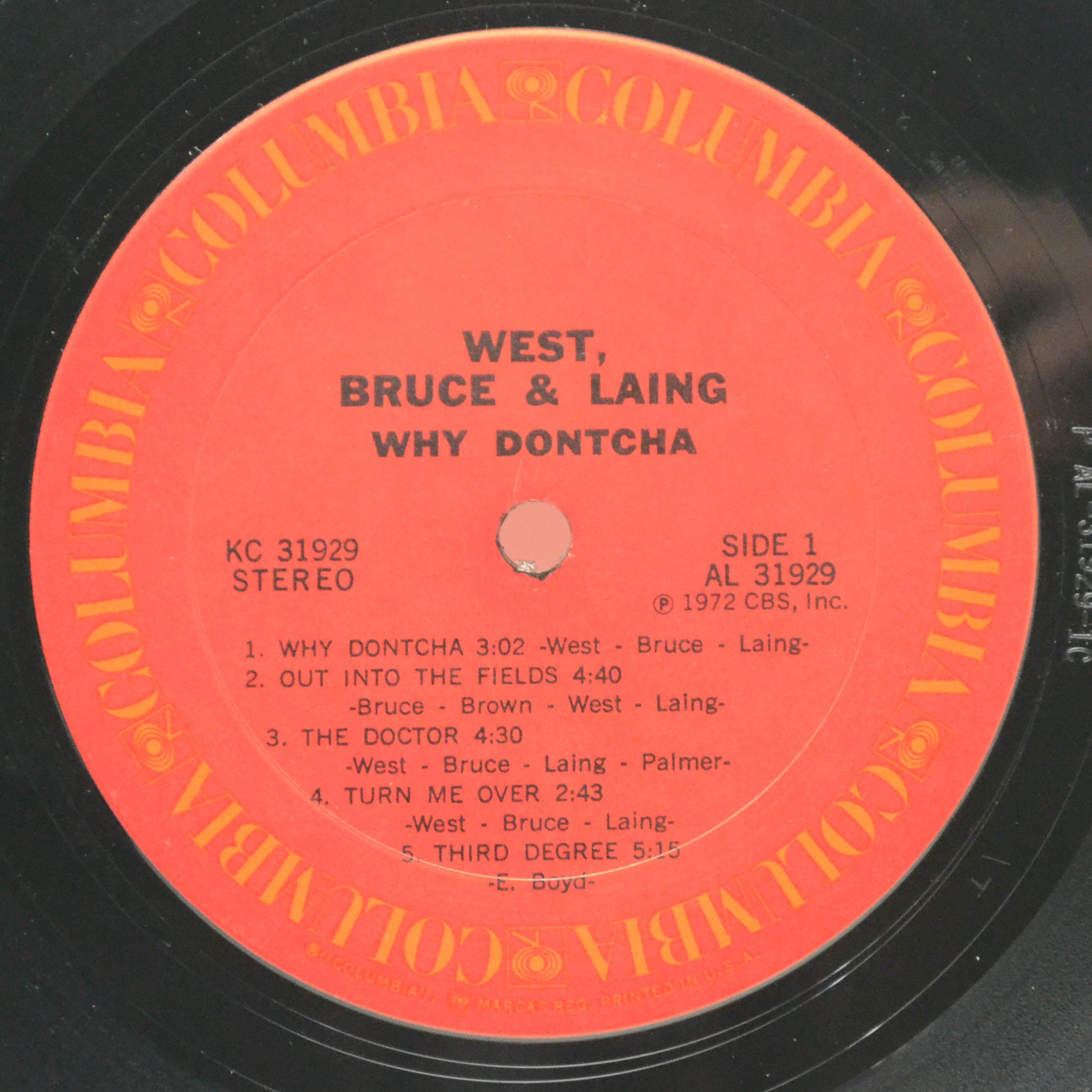 Виниловая пластинка West, Bruce & Laing — Why Dontcha (USA), 1972