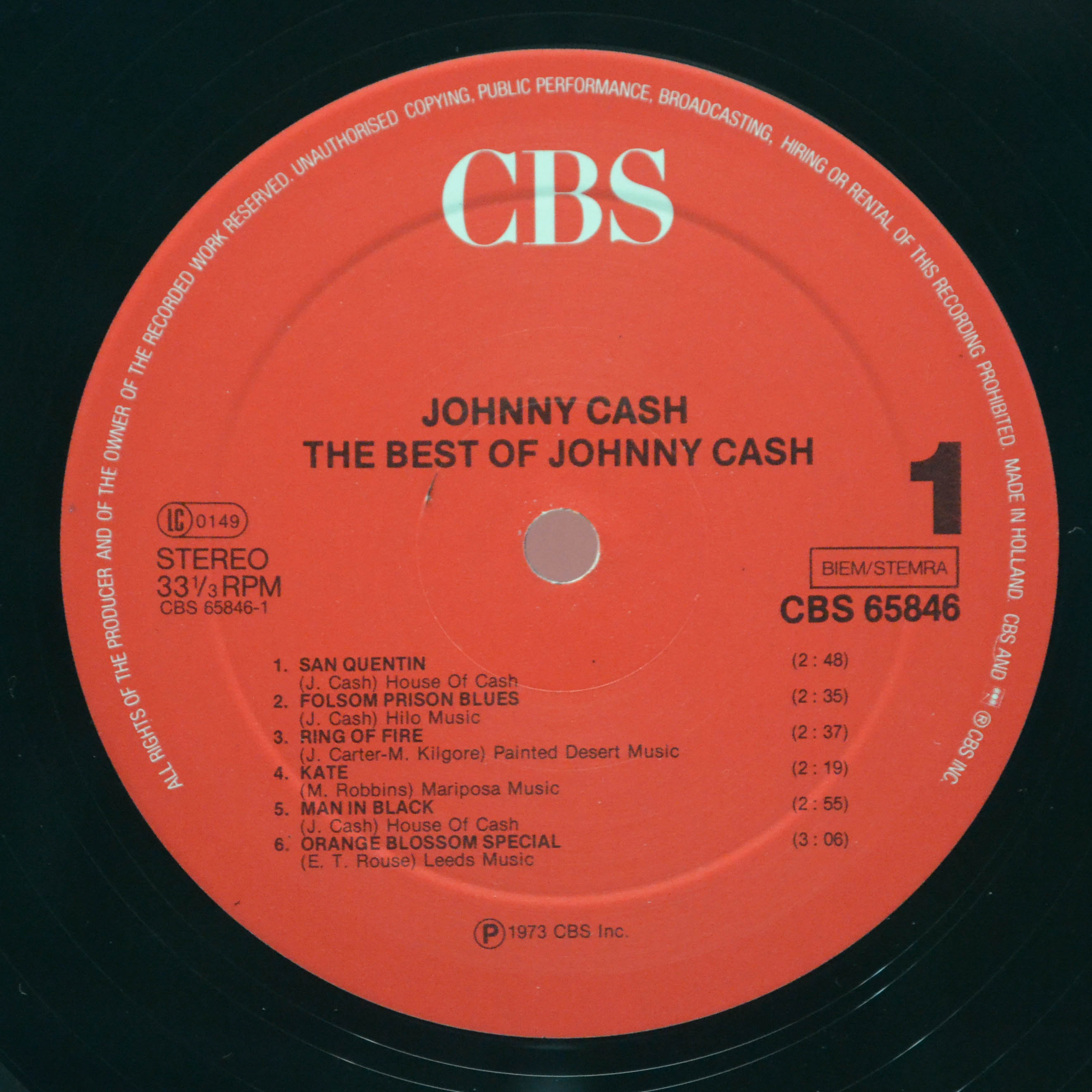 Виниловая пластинка Johnny Cash — The Best Of Johnny Cash, 1973