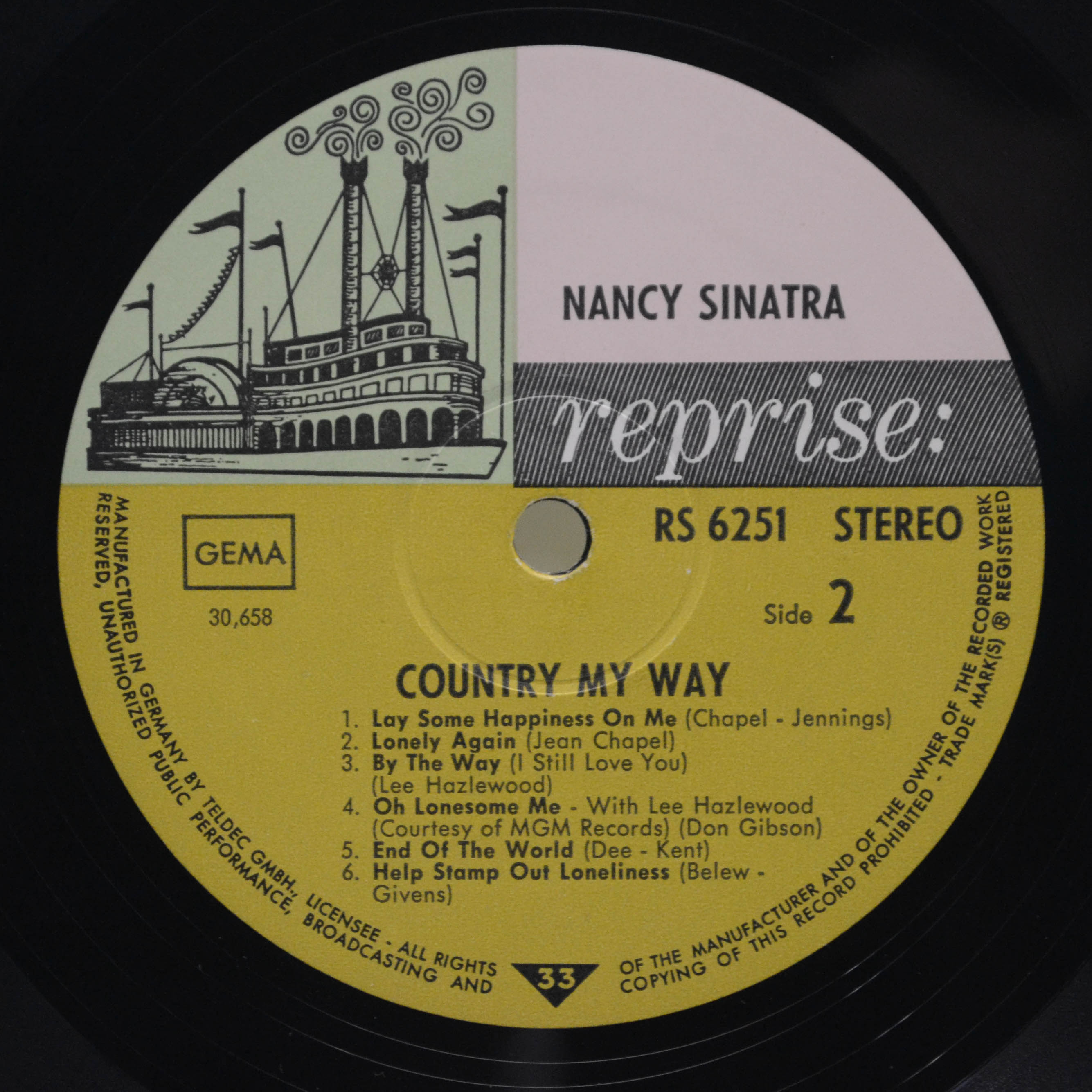 Виниловая пластинка Nancy Sinatra — Country, My Way, 1967