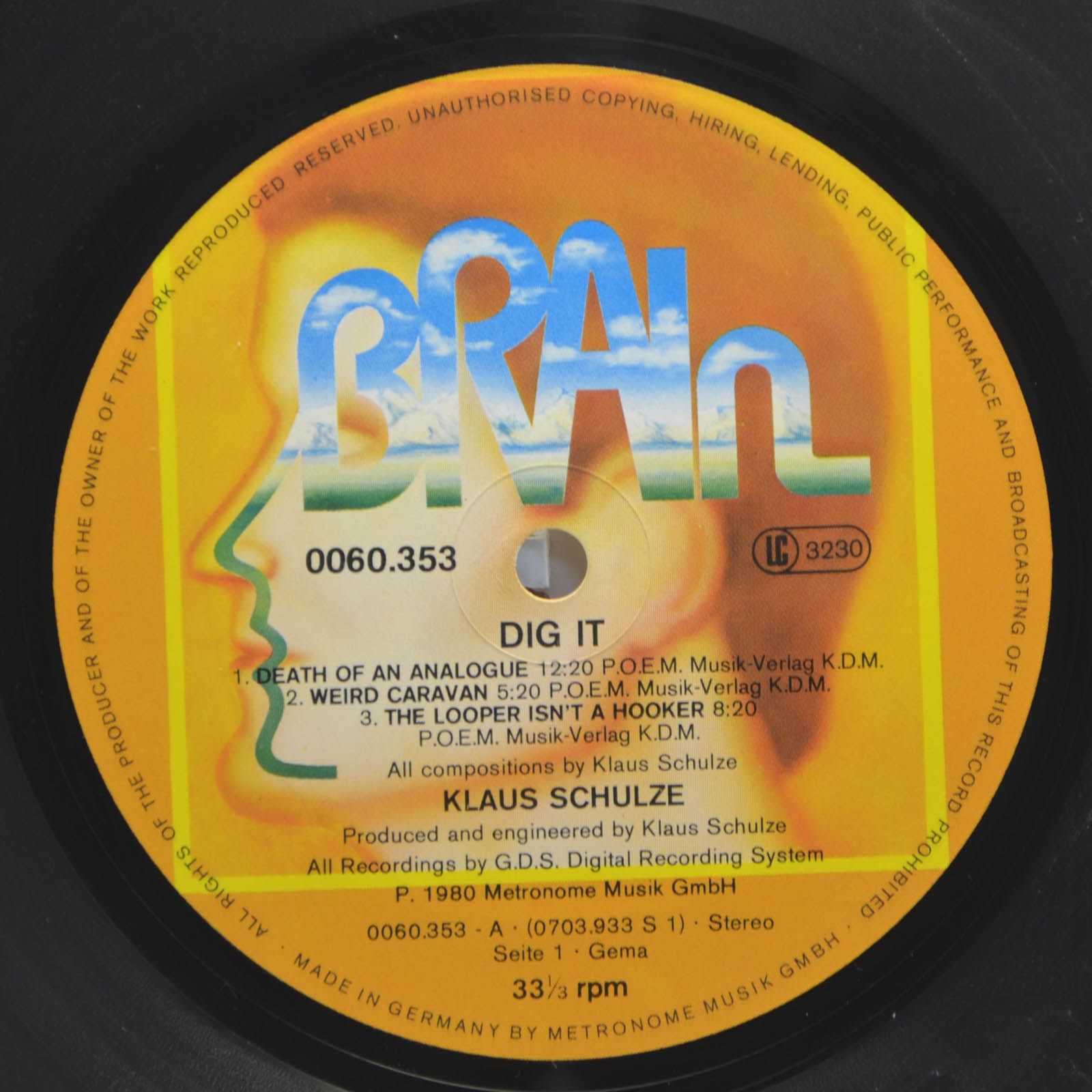 Klaus Schulze — Dig It, 1980