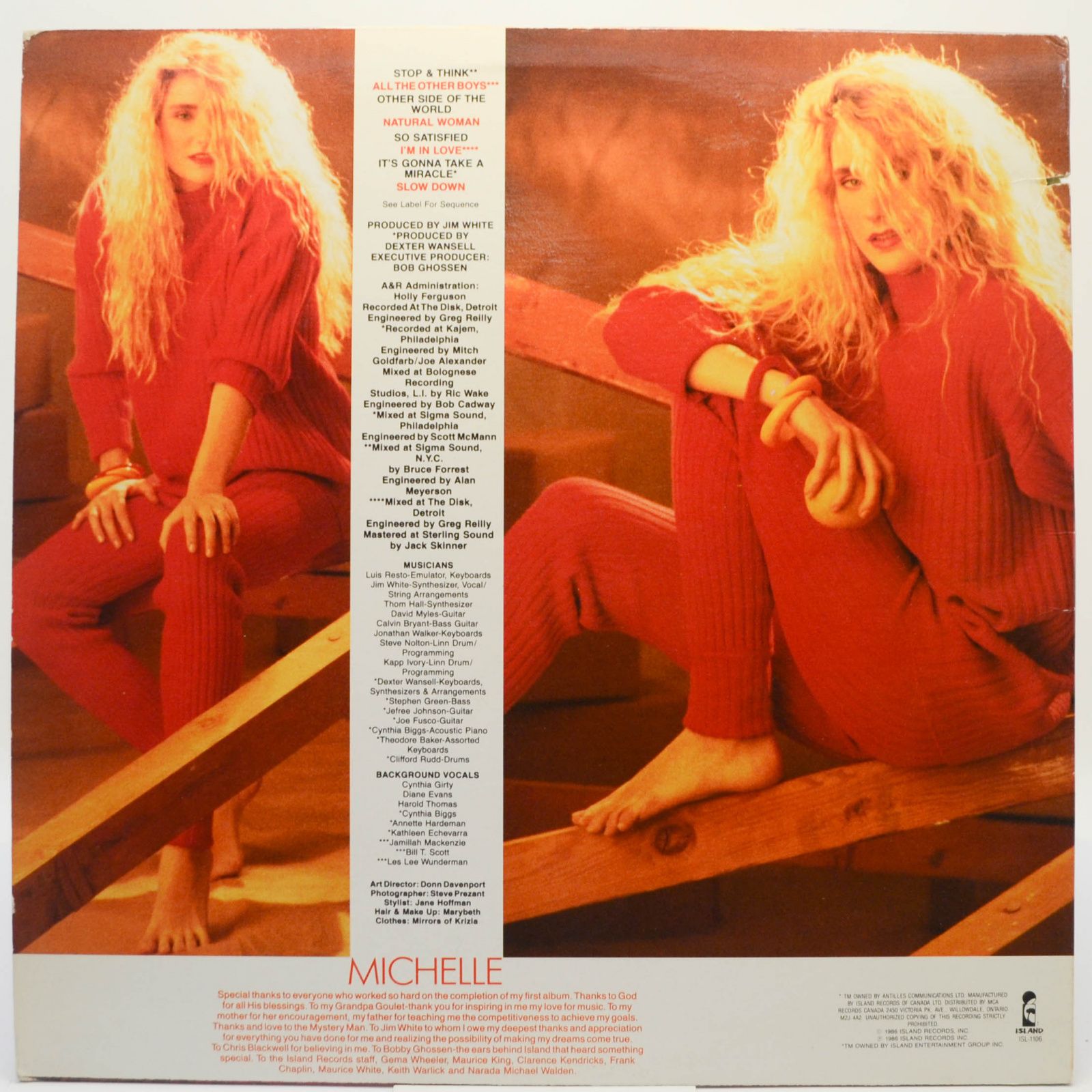 Виниловая пластинка Michelle Goulet — Michelle Goulet, 1986