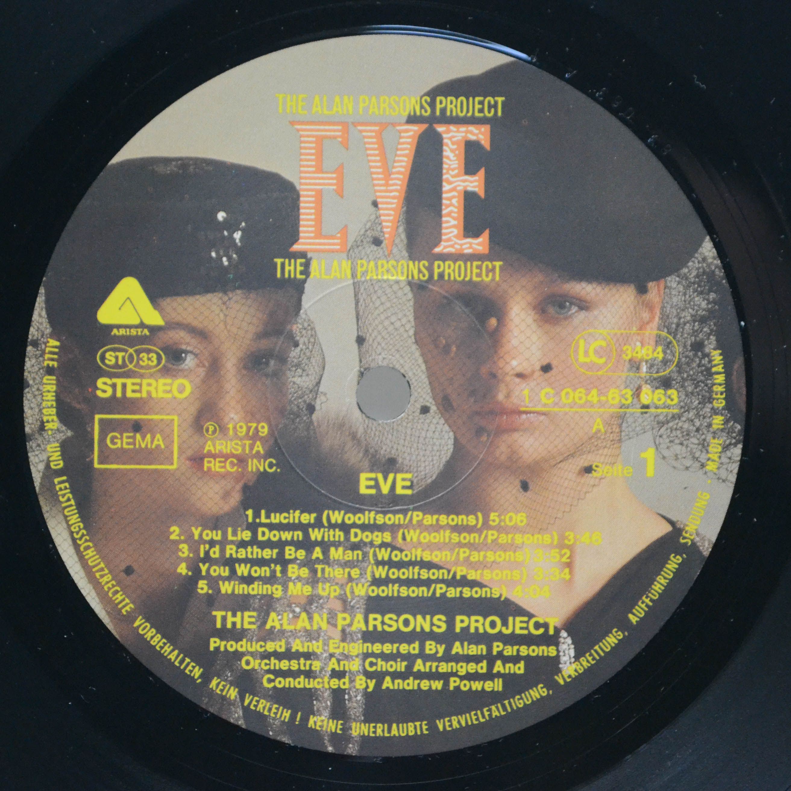 Виниловая пластинка Alan Parsons Project — Eve, 1979