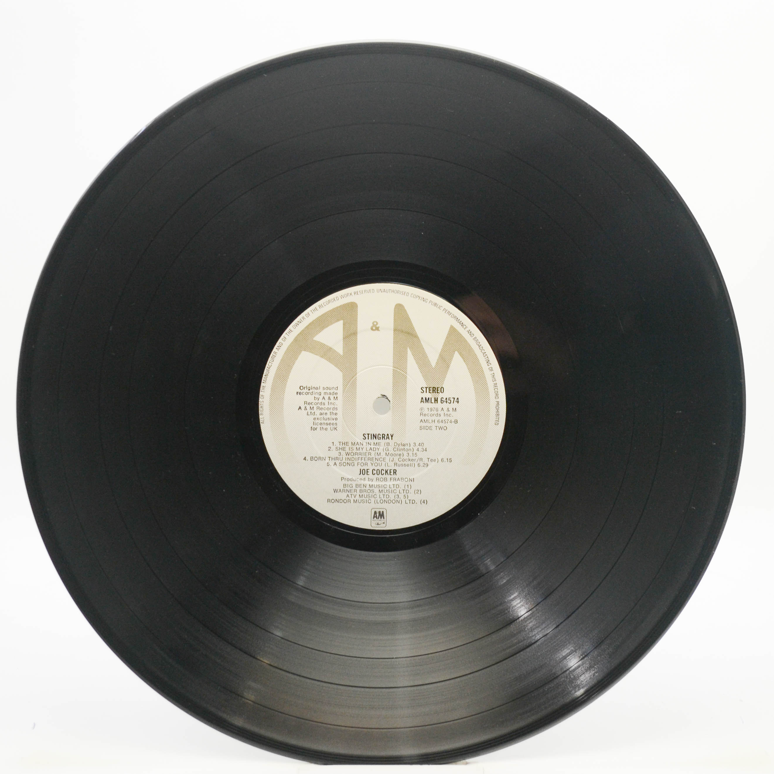 Joe Cocker — Stingray (1-st, UK), 1976