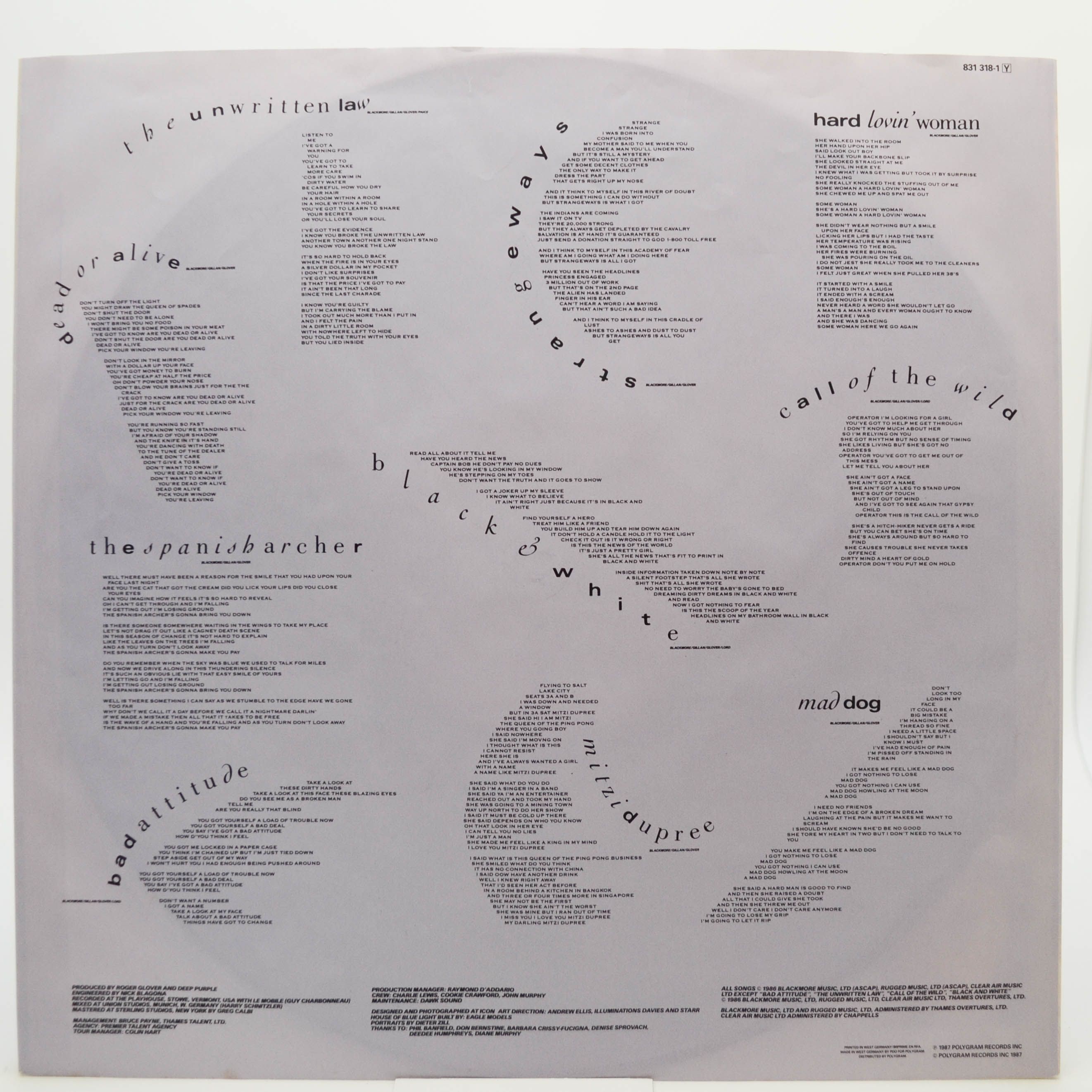 Deep Purple — The House Of Blue Light, 1987