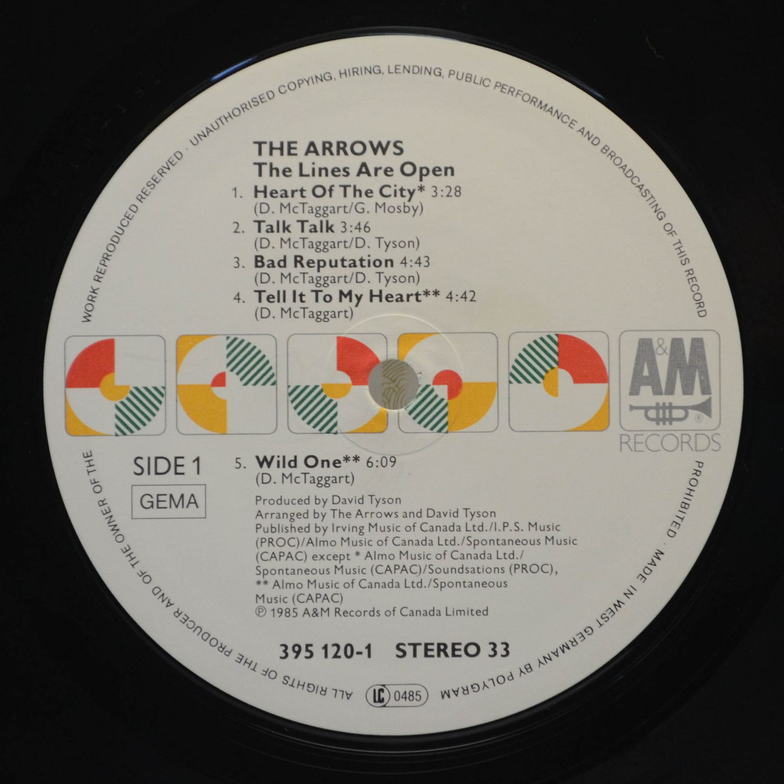 Виниловая пластинка Arrows — The Lines Are Open, 1986