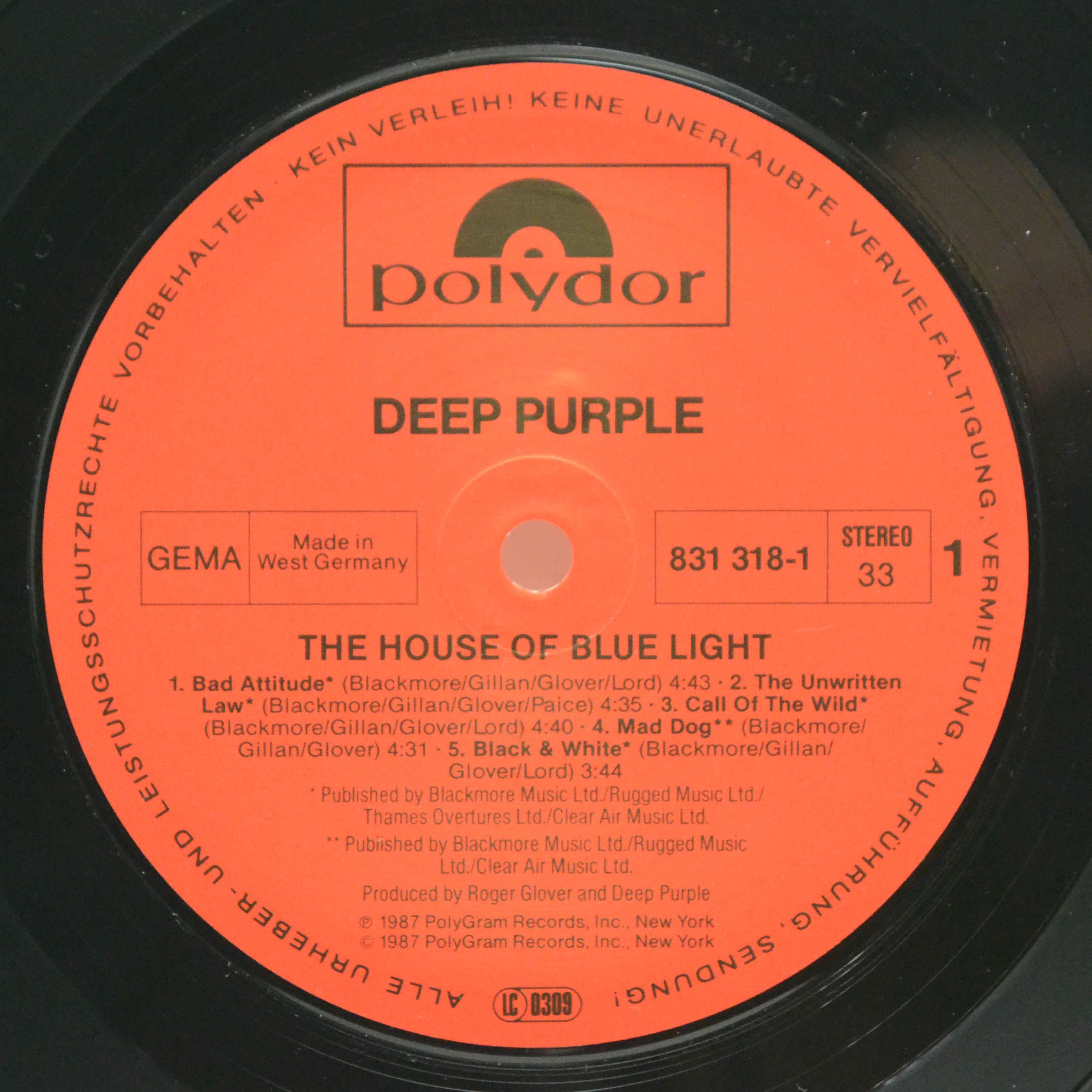 Deep Purple — The House Of Blue Light, 1987