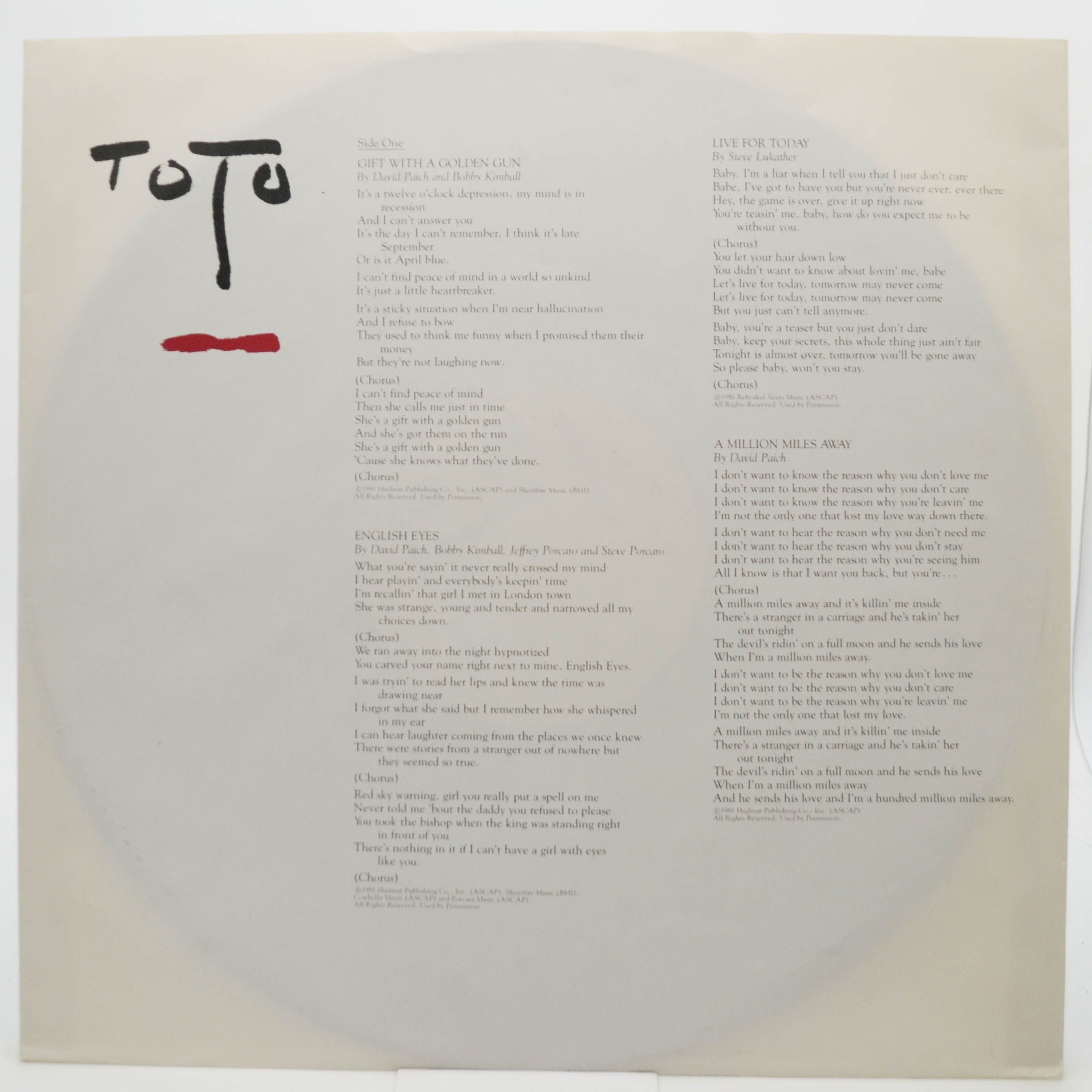 Toto — Turn Back, 1981