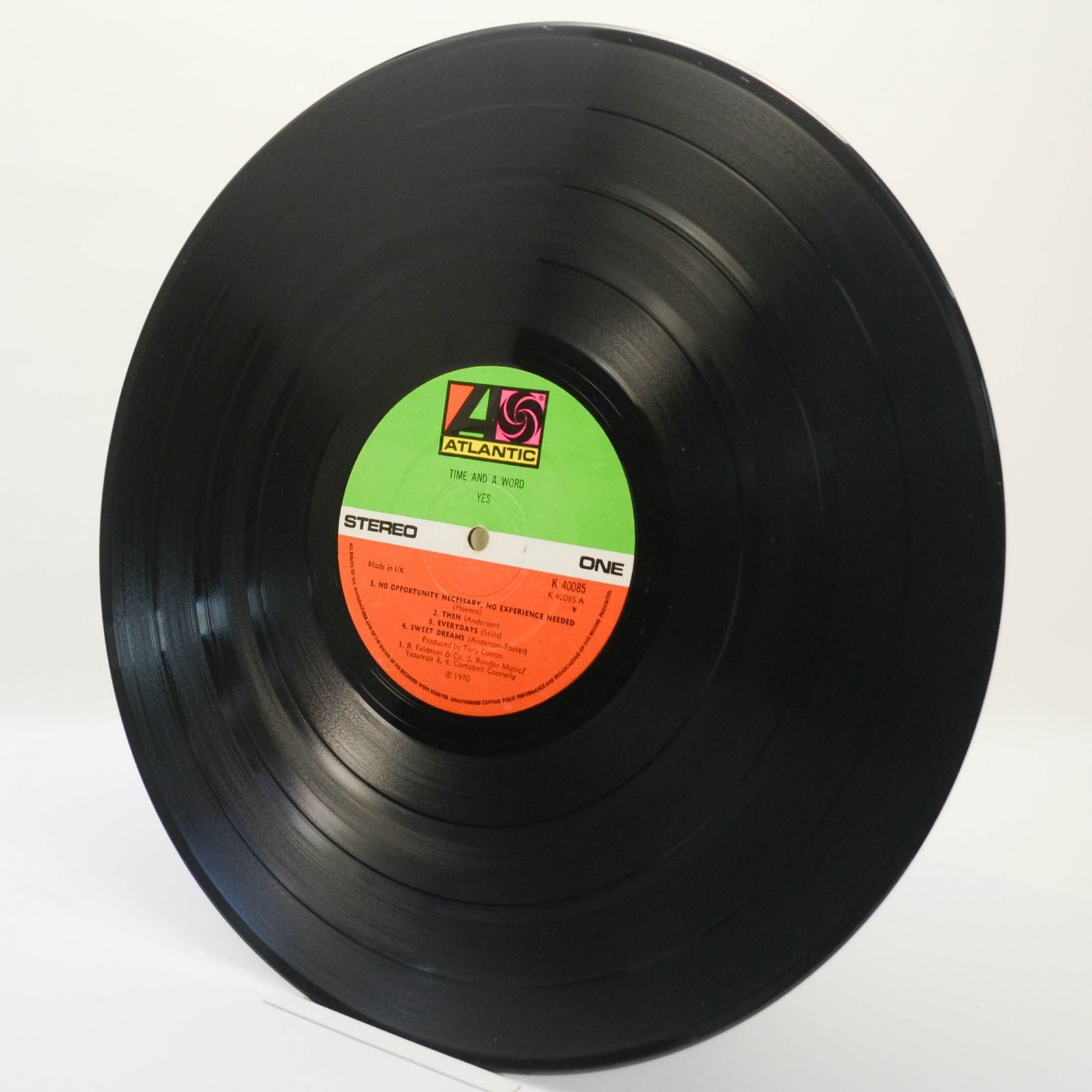Виниловая пластинка Yes — Time And A Word (UK), 1970