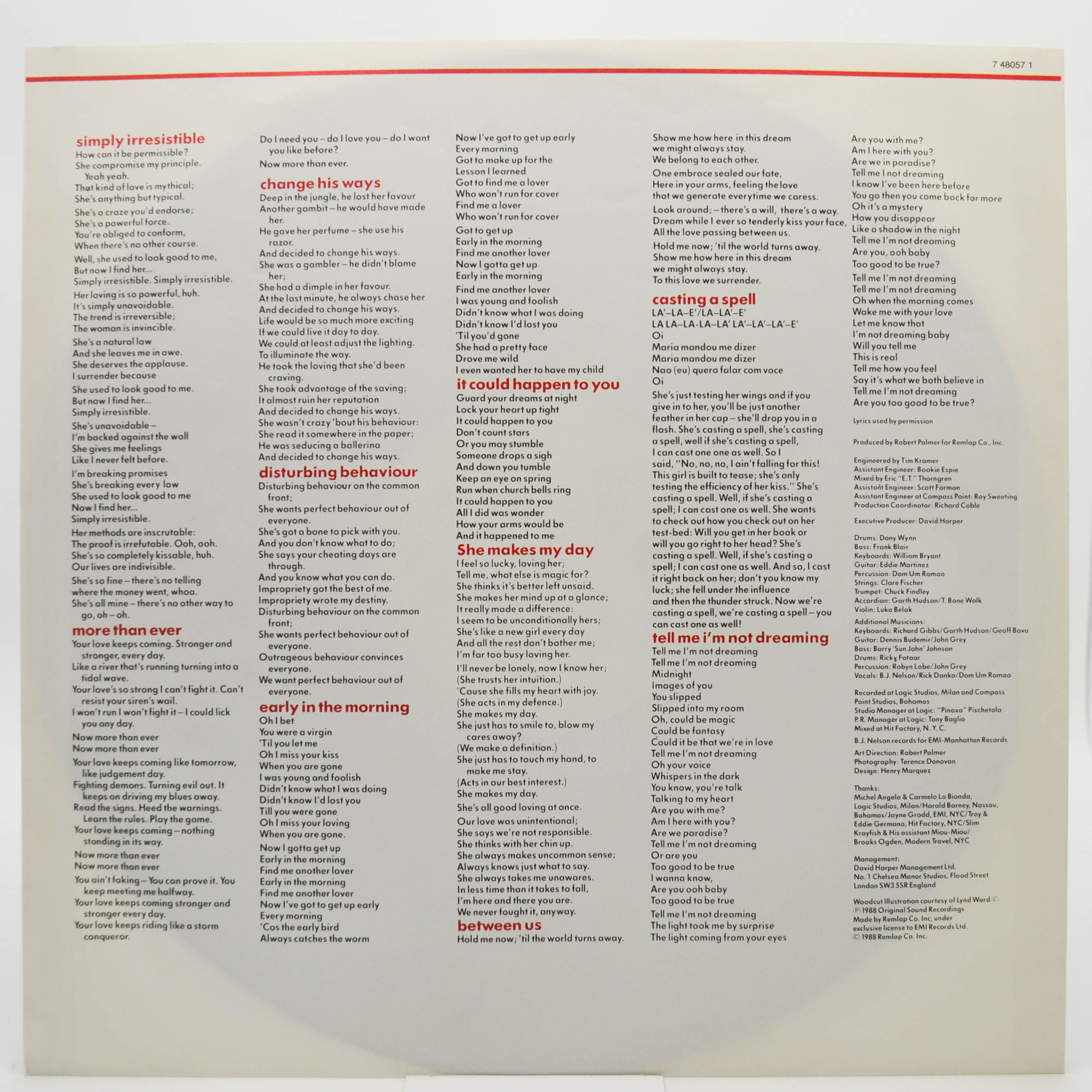 Robert Palmer — Heavy Nova, 1988