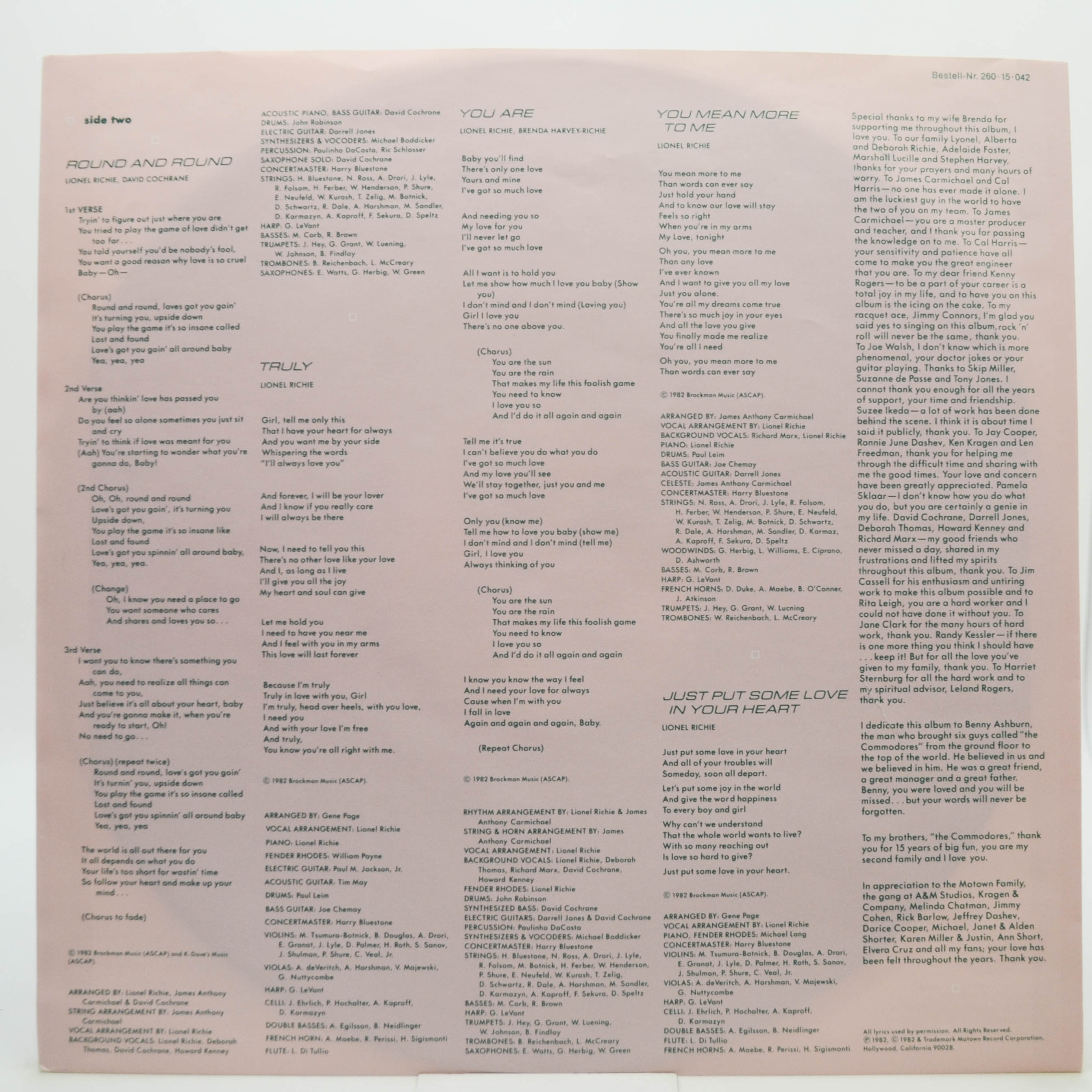 Lionel Richie — Lionel Richie, 1982