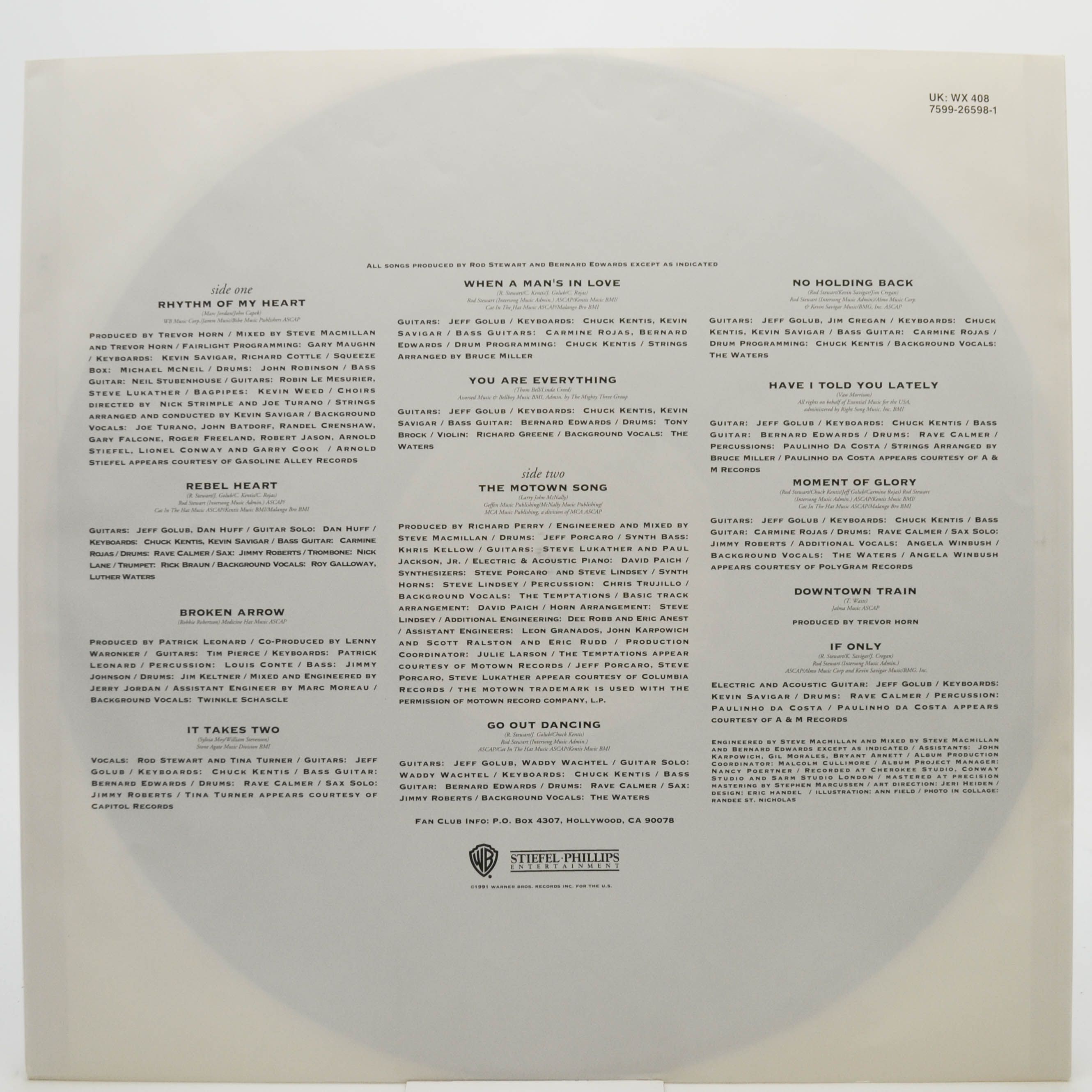 Rod Stewart — Vagabond Heart, 1991