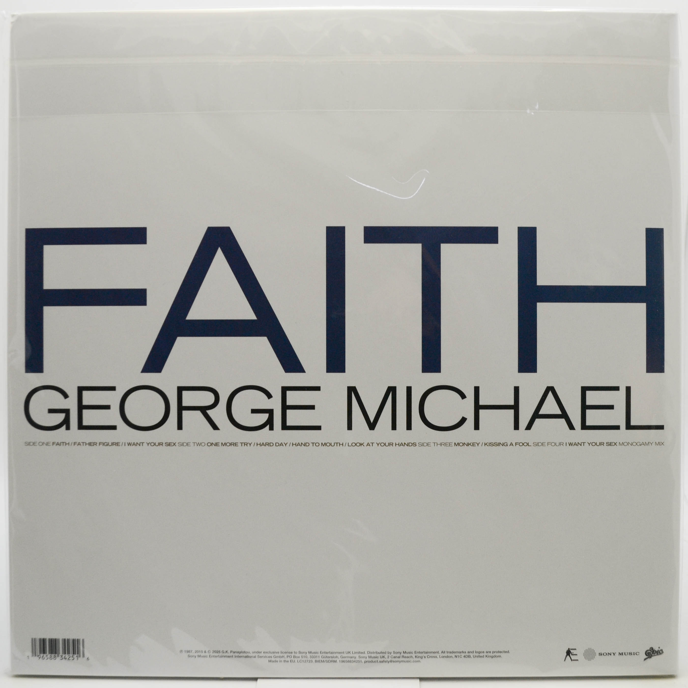 Виниловая пластинка George Michael — Faith (2LP), 1987