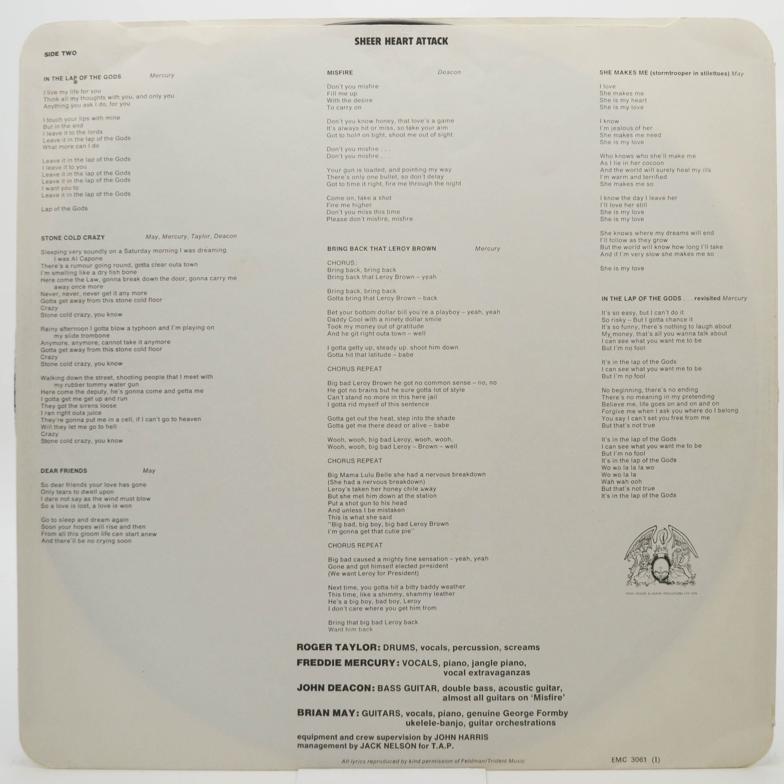 Queen — Sheer Heart Attack (UK), 1974