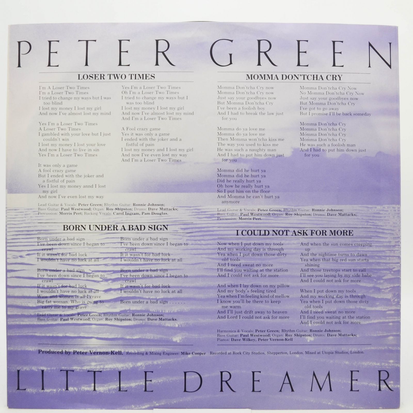Peter Green — Little Dreamer, 1980