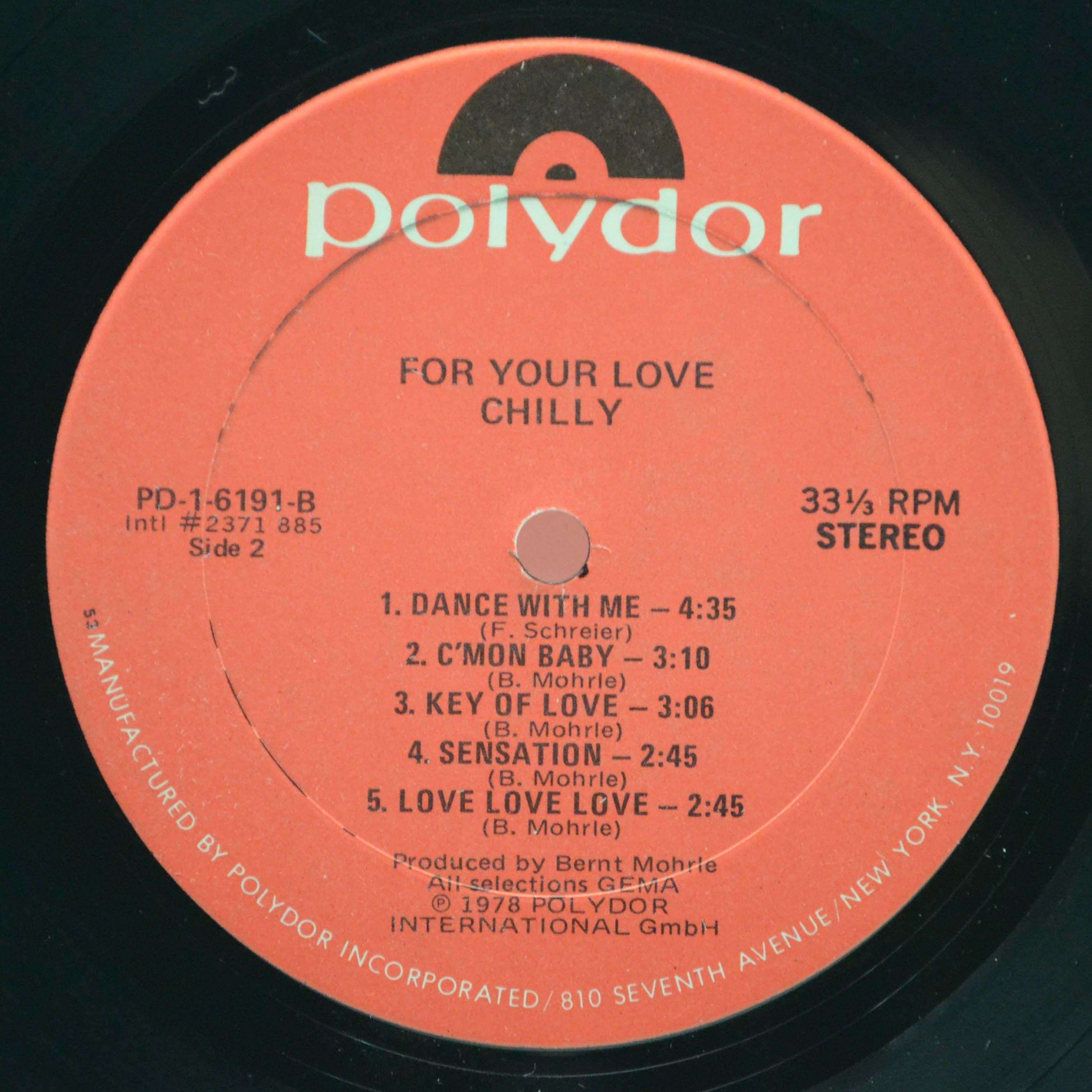 Chilly — For Your Love (USA), 1979