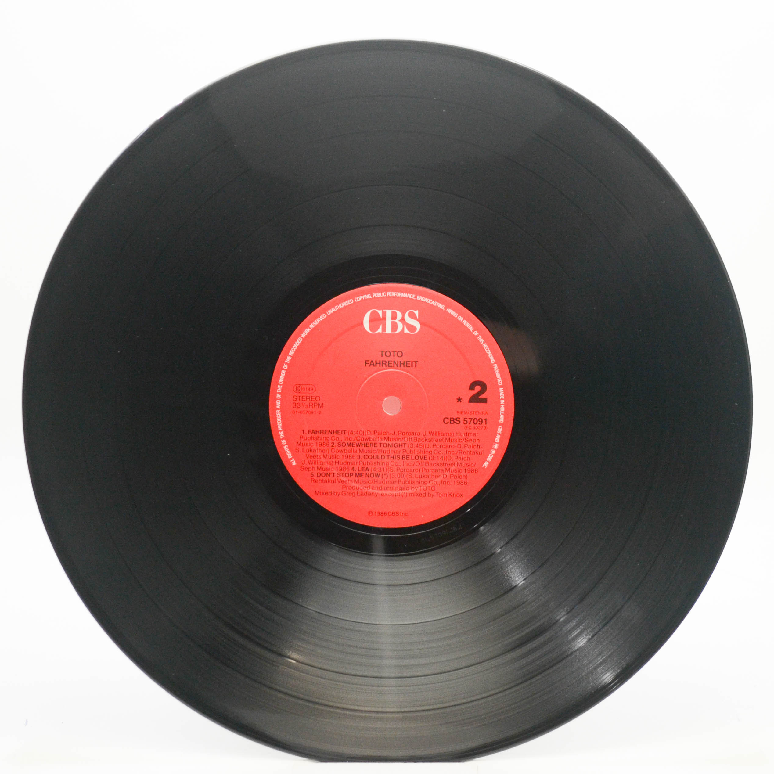 Toto — Fahrenheit, 1986