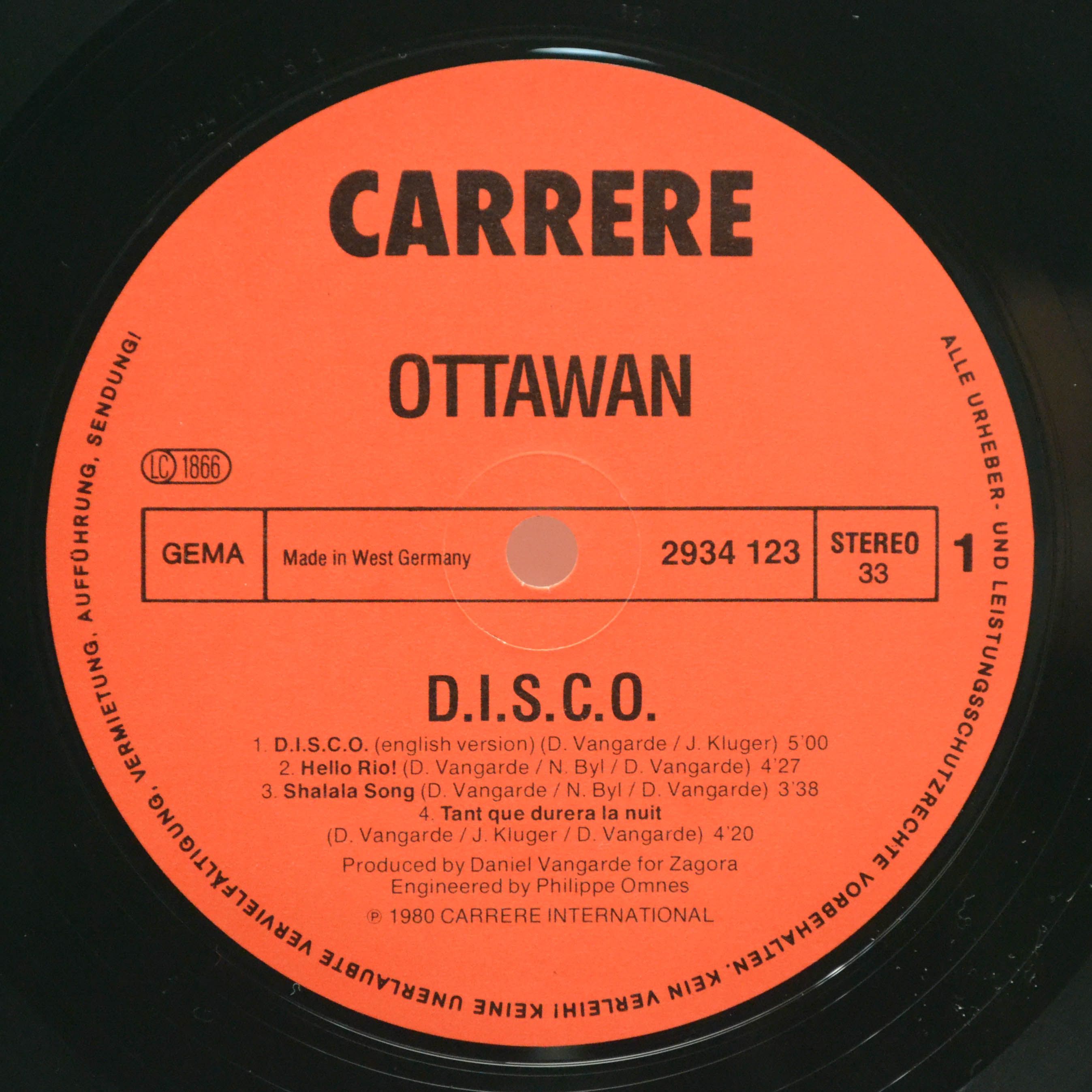 Виниловая пластинка Ottawan — D.I.S.C.O., 1980