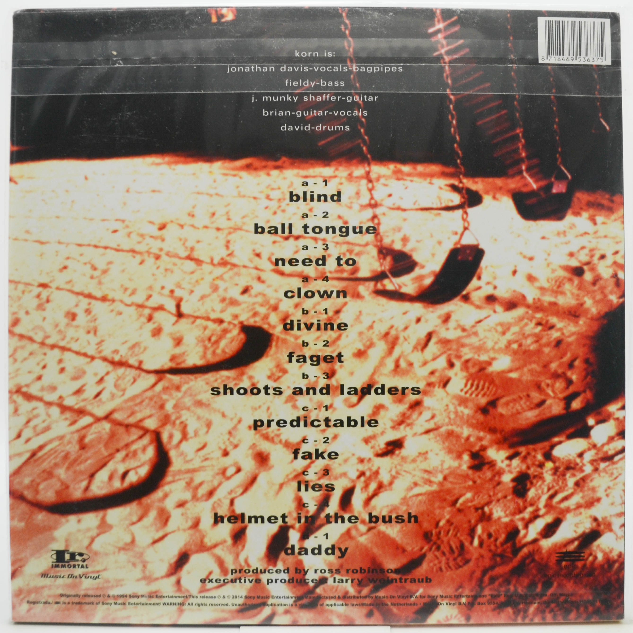 Korn — Korn (2LP), 1994