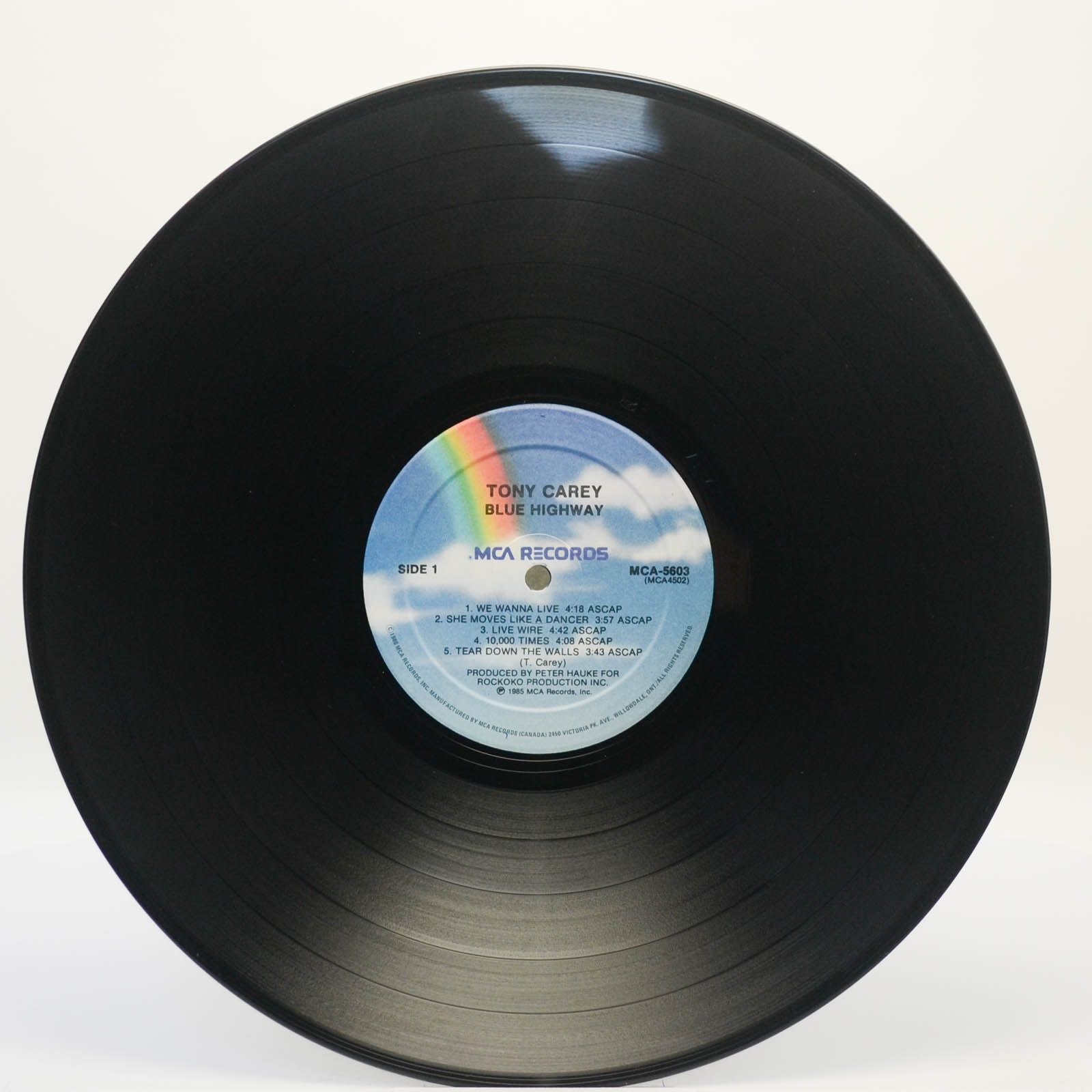 Виниловая пластинка Tony Carey — Blue Highway, 1985