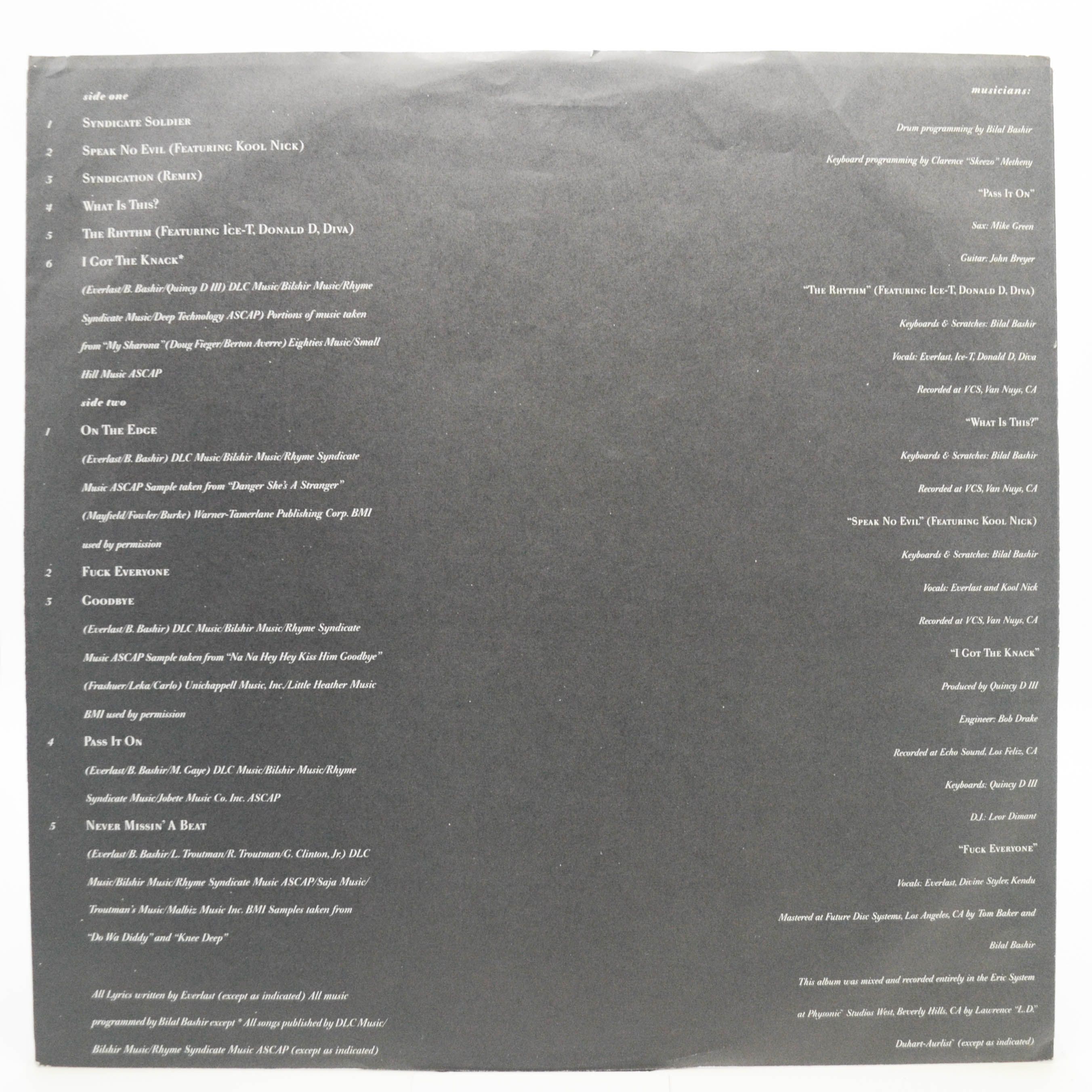 Виниловая пластинка Everlast — Forever Everlasting (1-st, USA), 1990