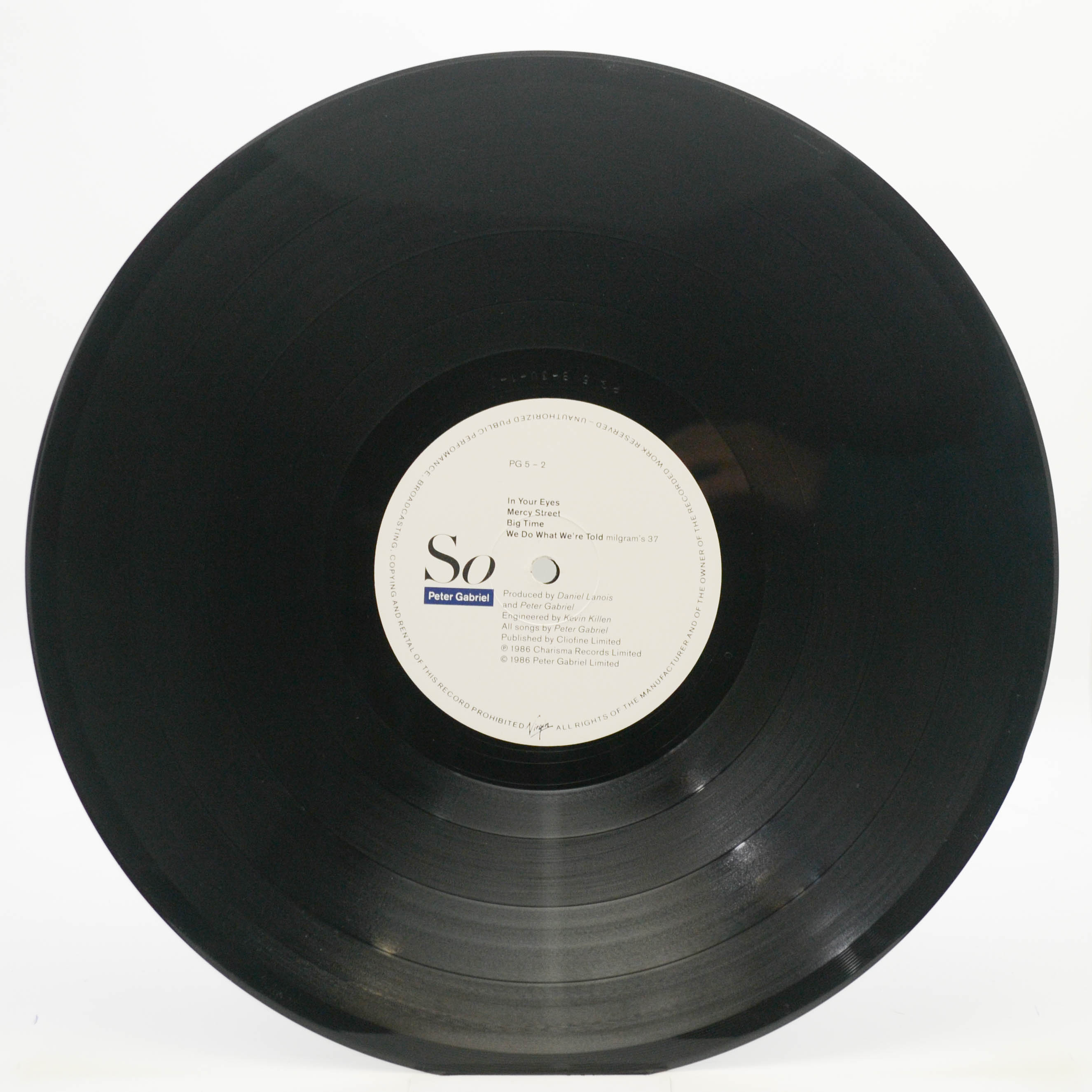 Peter Gabriel — So (1-st, UK), 1986