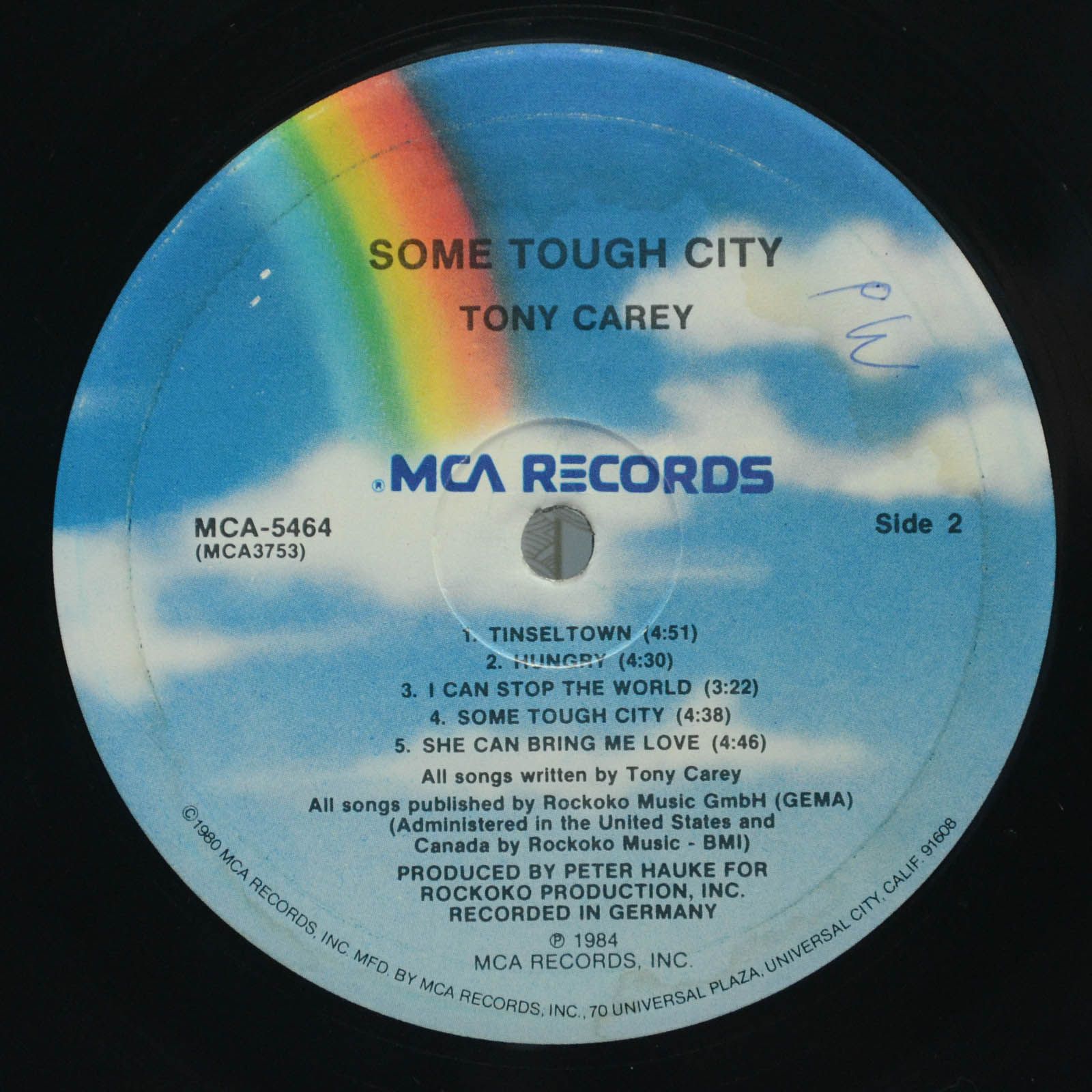 Виниловая пластинка Tony Carey — Some Tough City, 1984