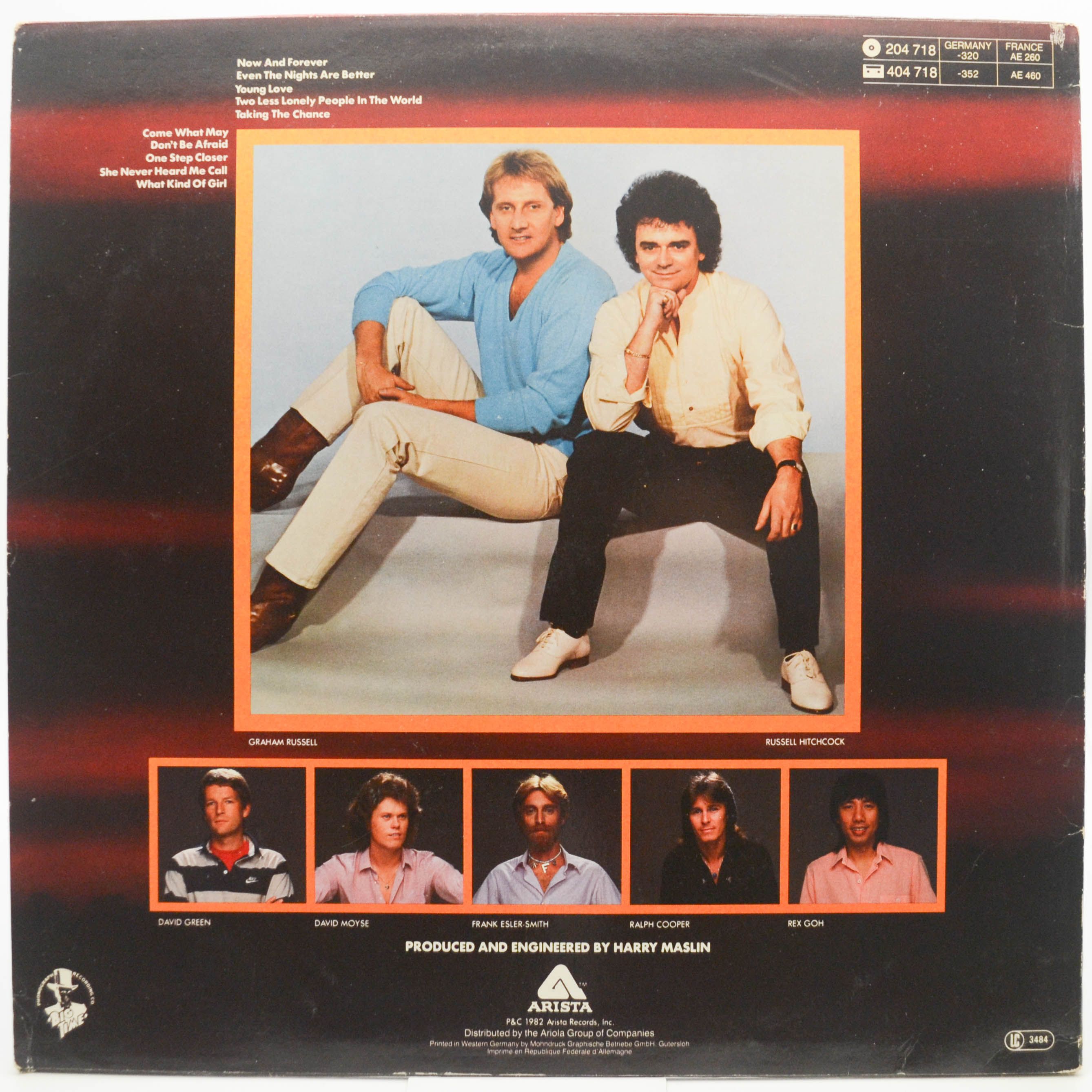 Виниловая пластинка Air Supply — Now And Forever, 1982