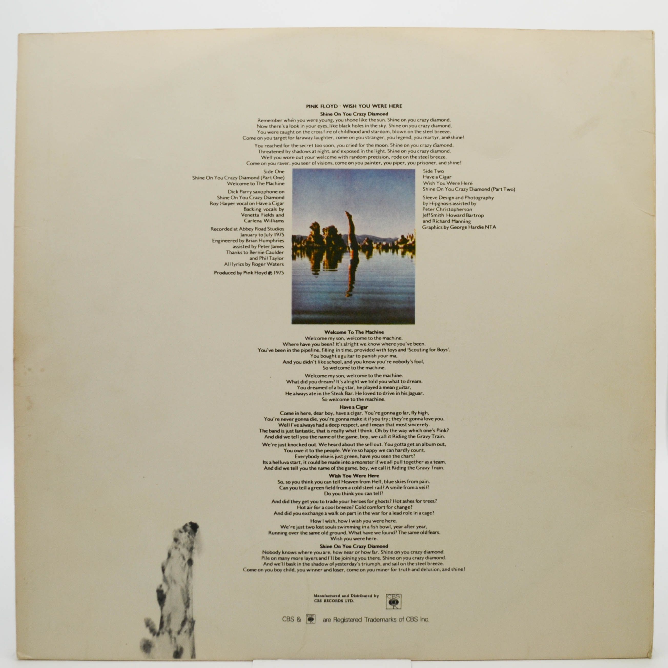 Виниловая пластинка Pink Floyd — Wish You Were Here, 1975
