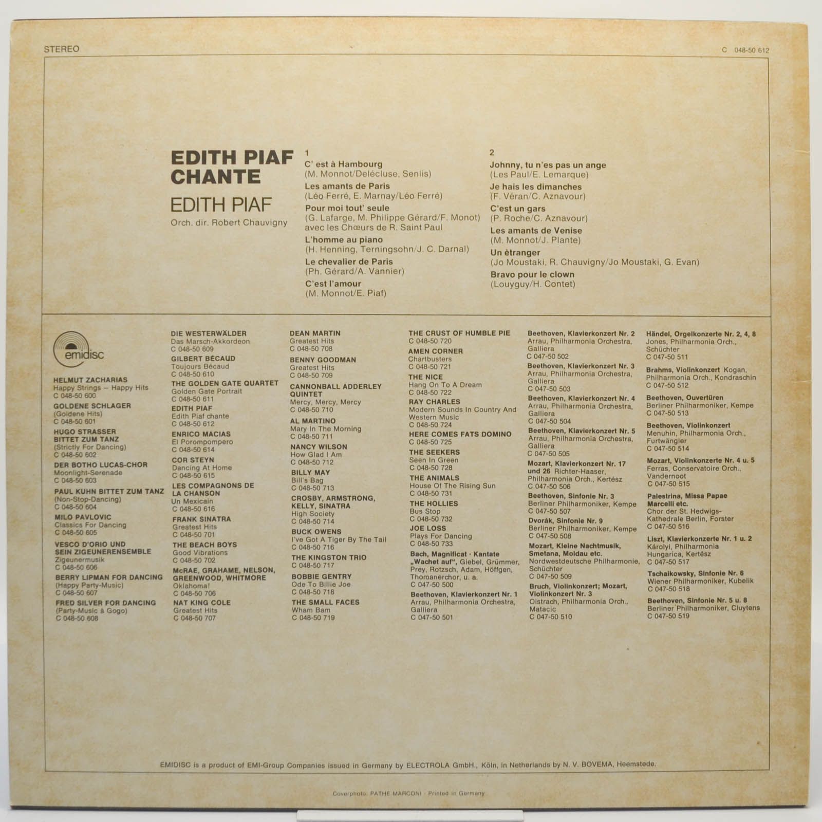 Edith Piaf — Chante, 1970