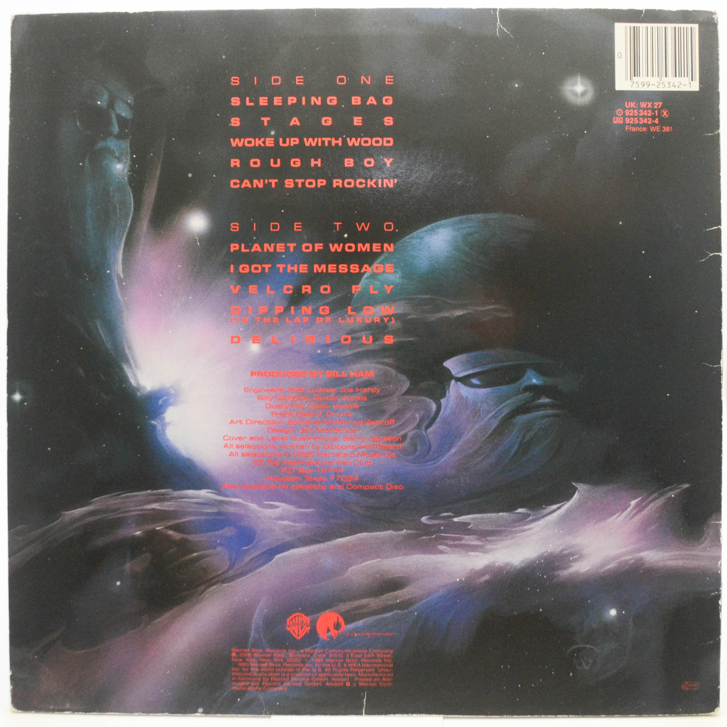 Виниловая пластинка ZZ Top — Afterburner, 1985