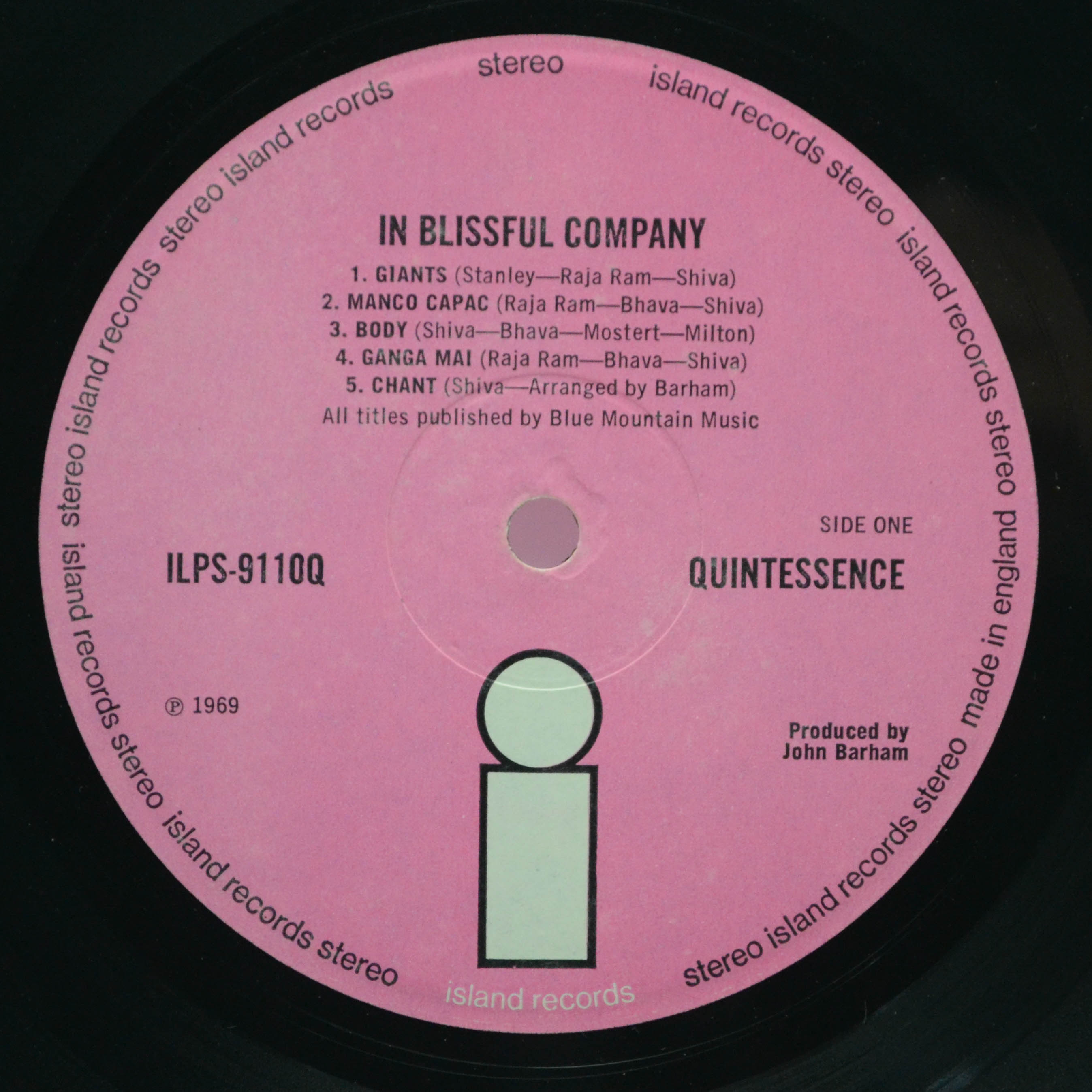 Quintessence — In Blissful Company (1-st, UK), 1969