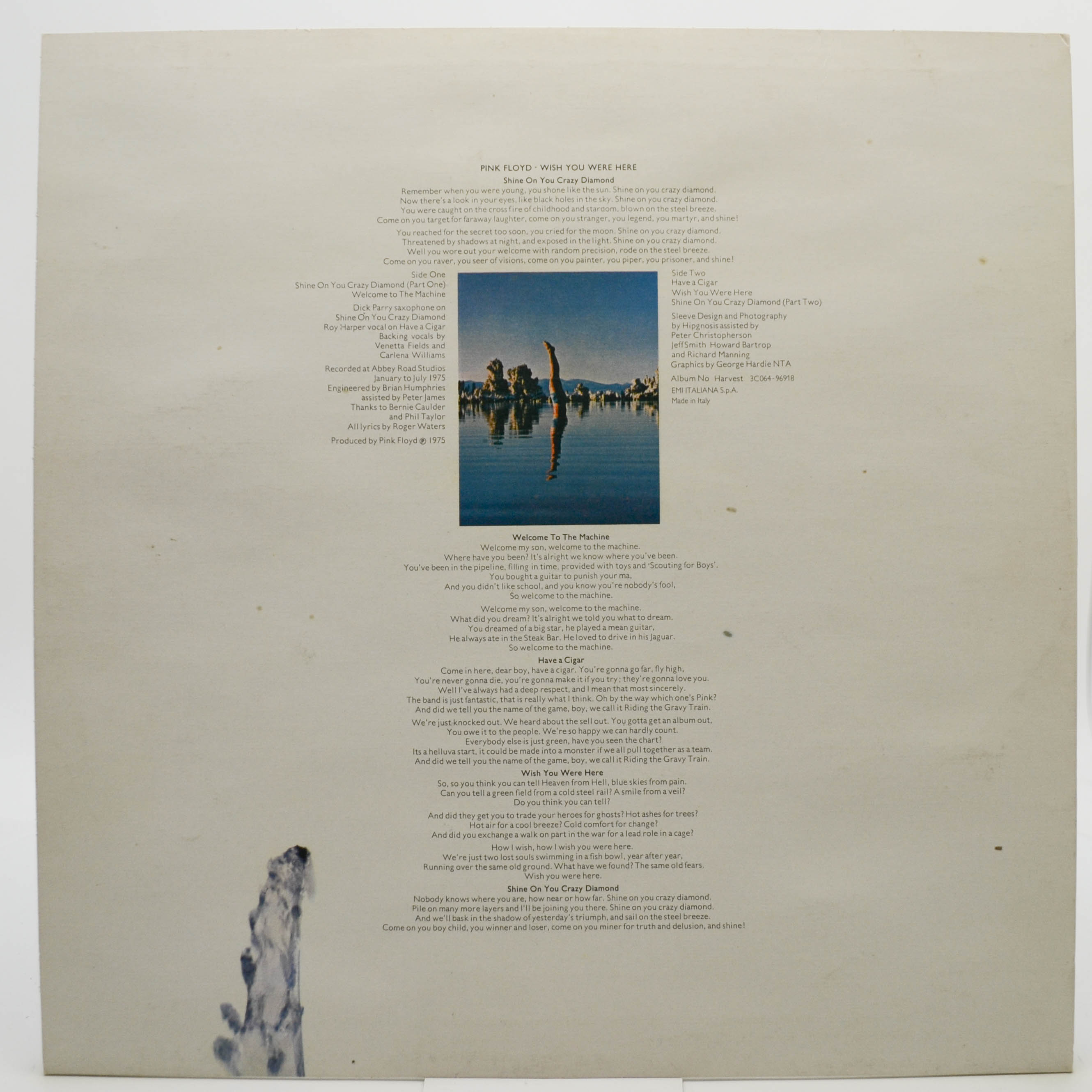 Виниловая пластинка Pink Floyd — Wish You Were Here, 1975