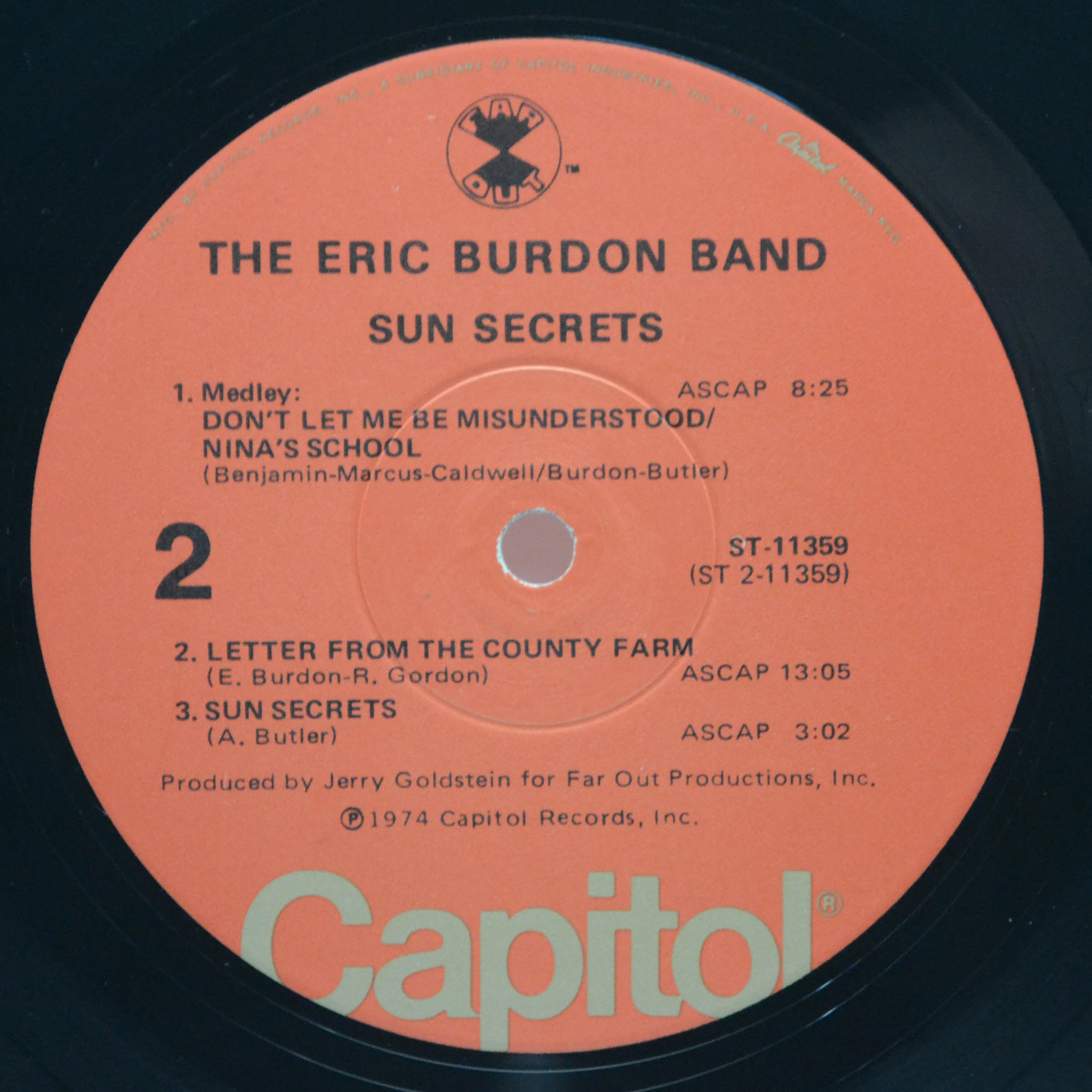 Виниловая пластинка Eric Burdon Band — Sun Secrets (USA), 1974