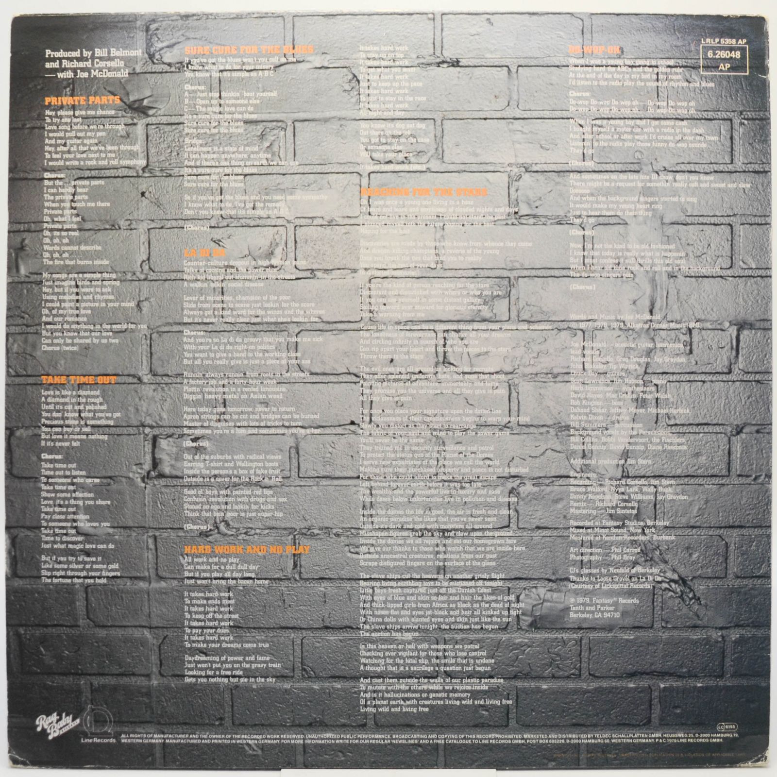 Виниловая пластинка Country Joe McDonald — Leisure Suite, 1980