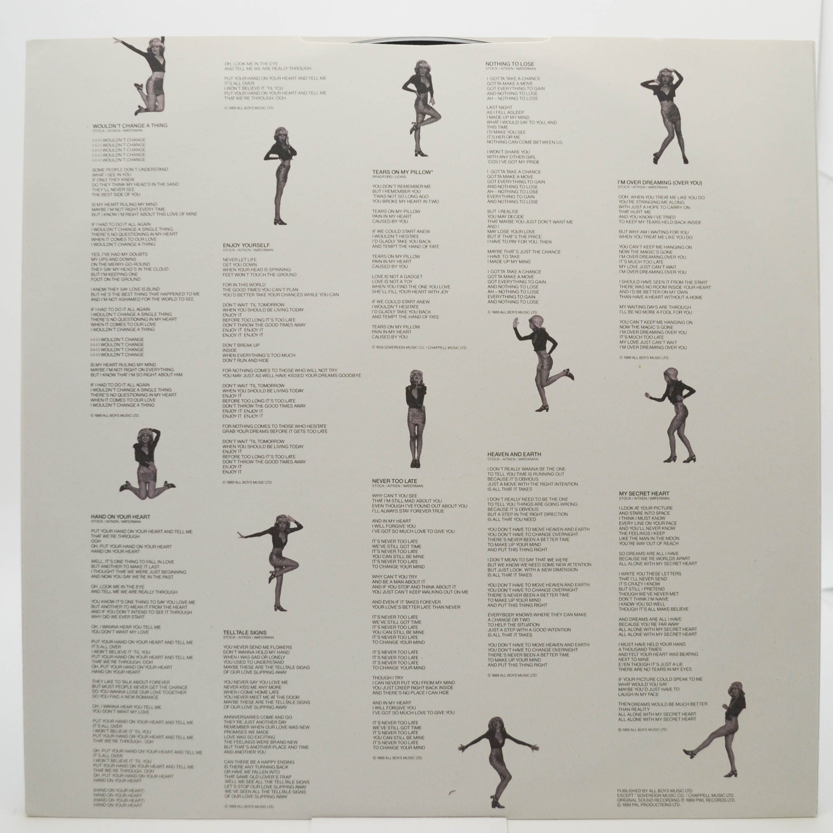 Виниловая пластинка Kylie Minogue — Enjoy Yourself (UK), 1989