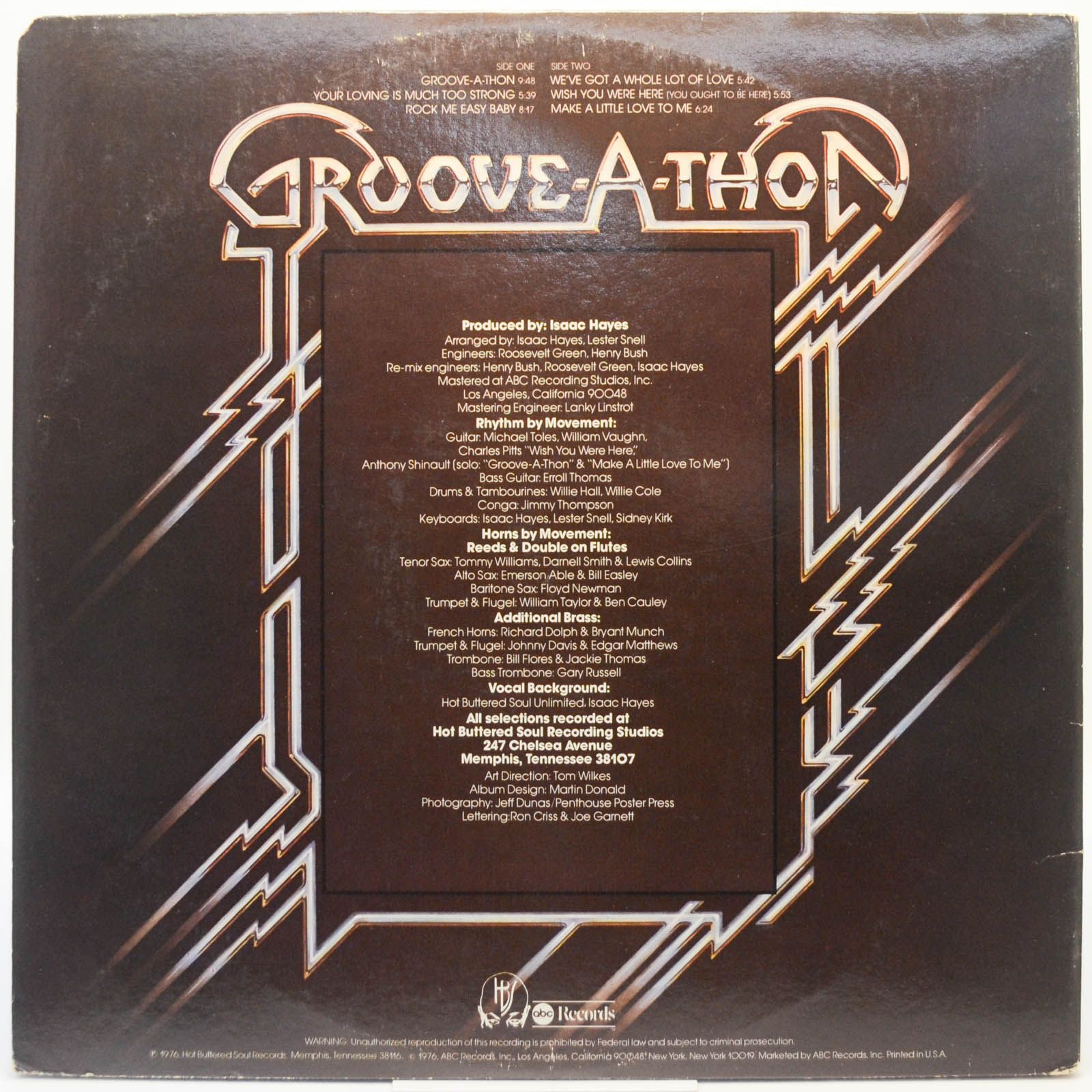 Isaac Hayes — Groove-A-Thon, 1976