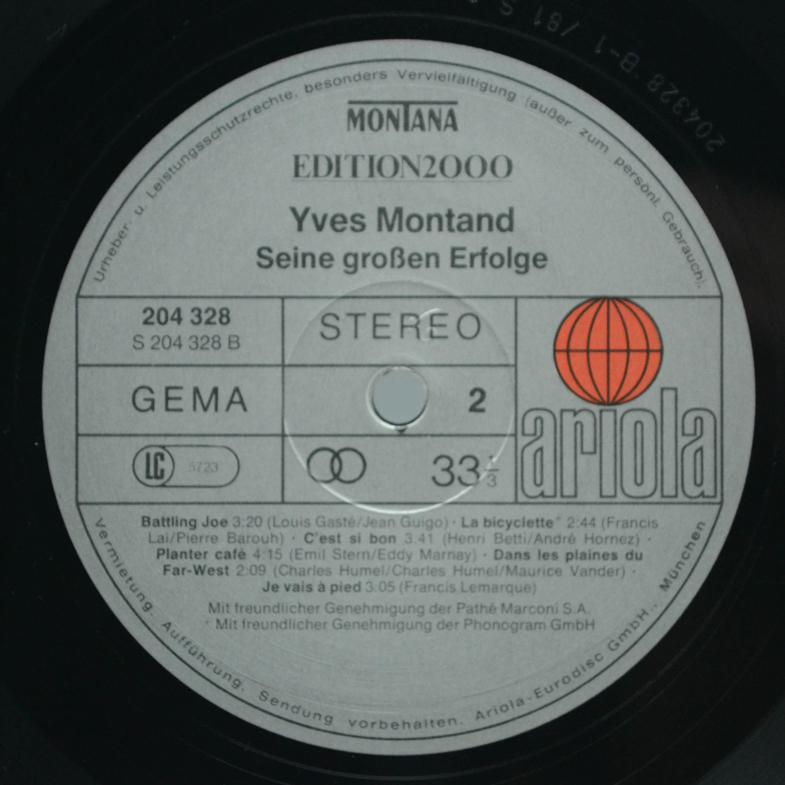 Yves Montand — Seine Grossen Erfolge, 1978