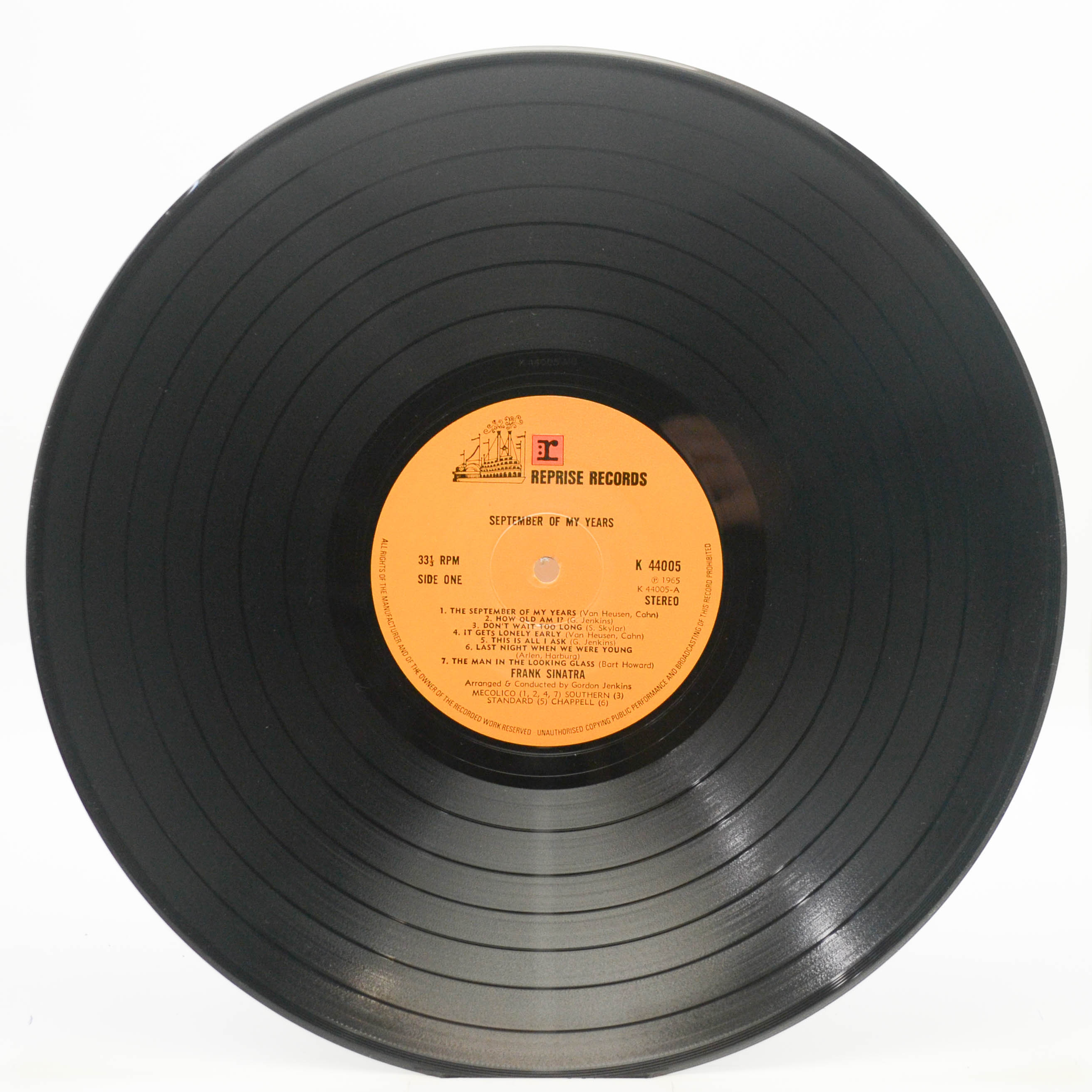 Frank Sinatra — September Of My Years (UK), 1965