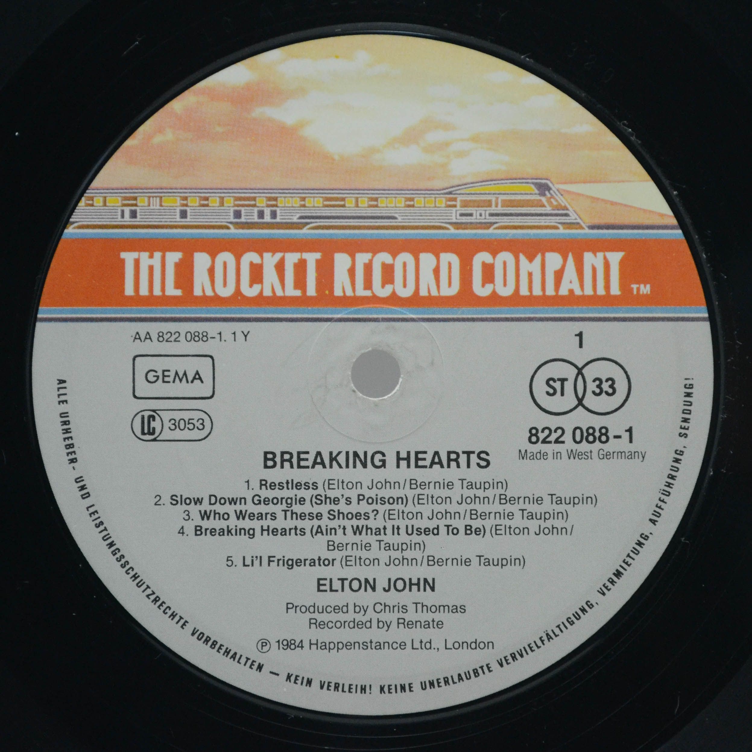 Elton John — Breaking Hearts, 1984