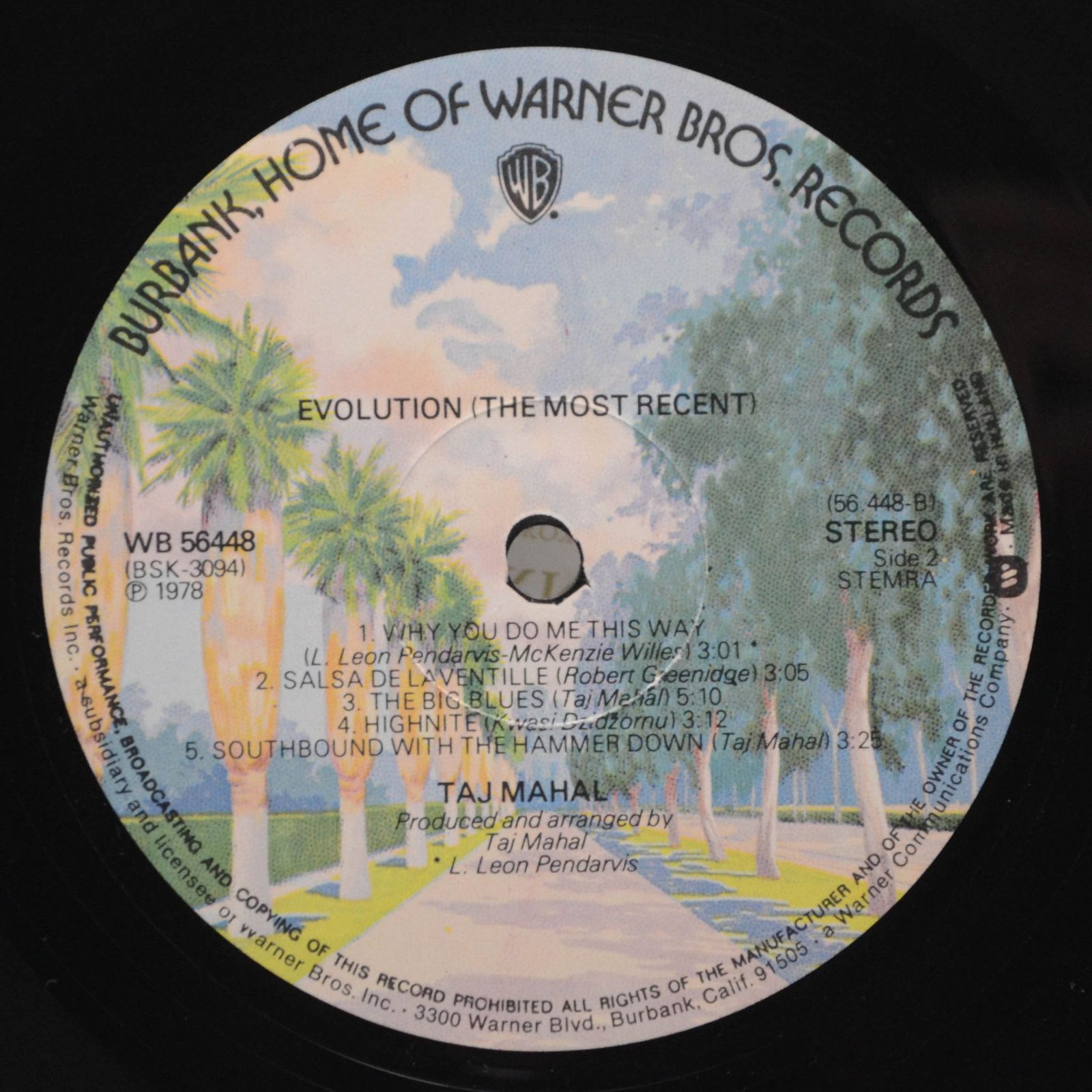 Виниловая пластинка Taj Mahal — Evolution ( The Most Recent), 1978