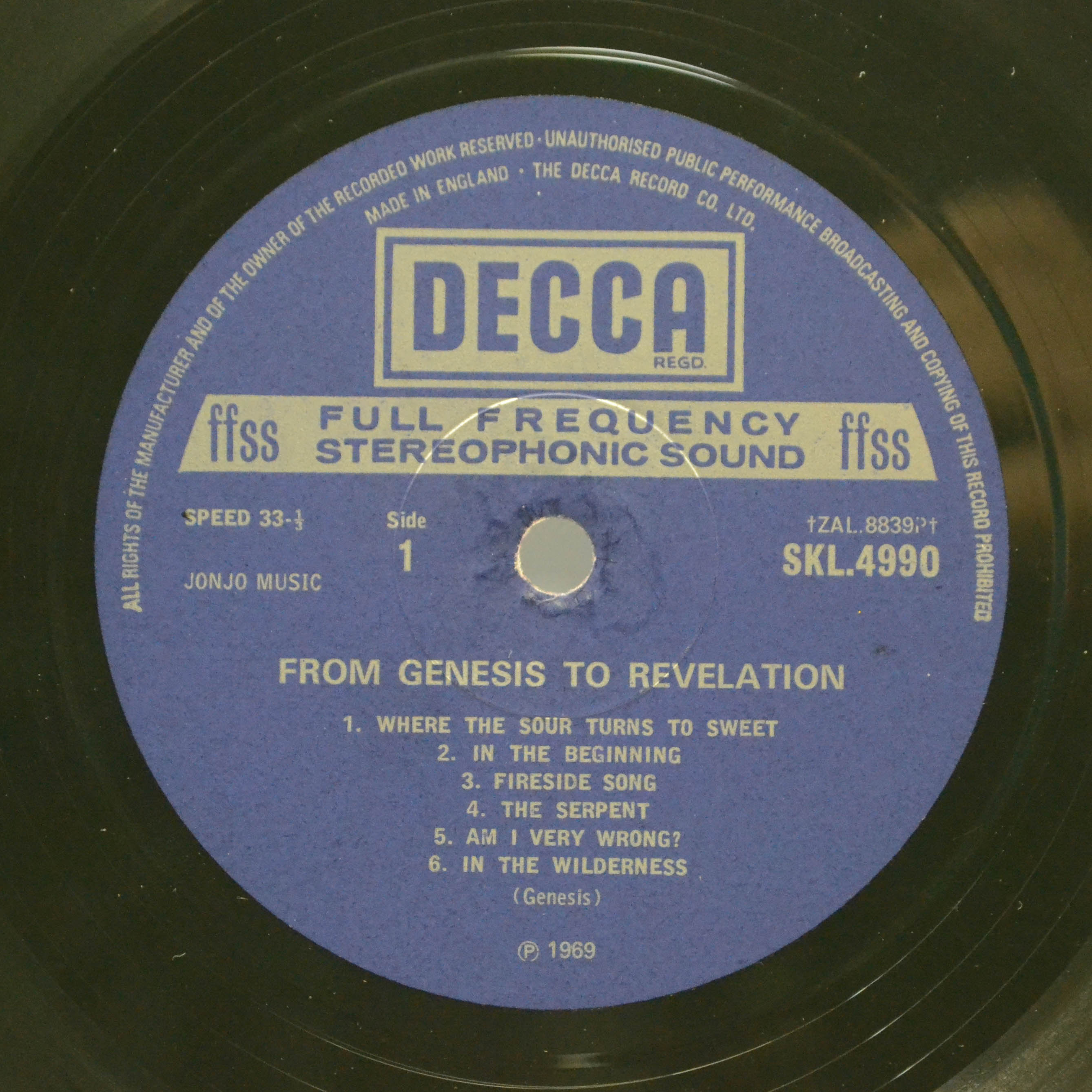 Genesis — From Genesis To Revelation (UK), 1969