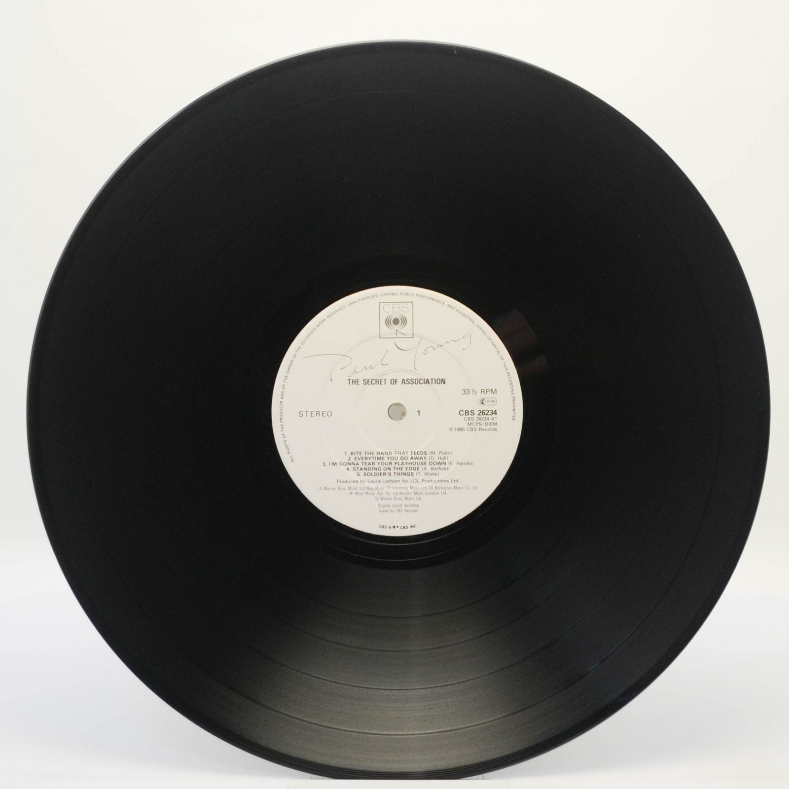 Виниловая пластинка Paul Young — The Secret Of Association (UK), 1985