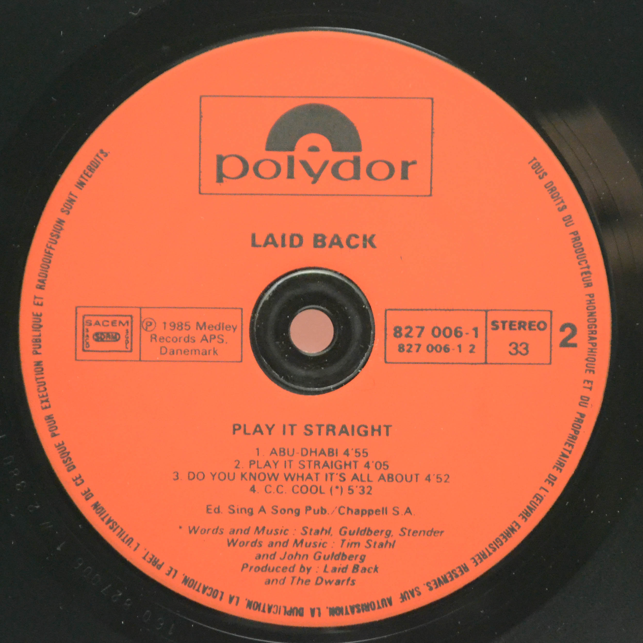 Laid Back — Play It Straight, 1985