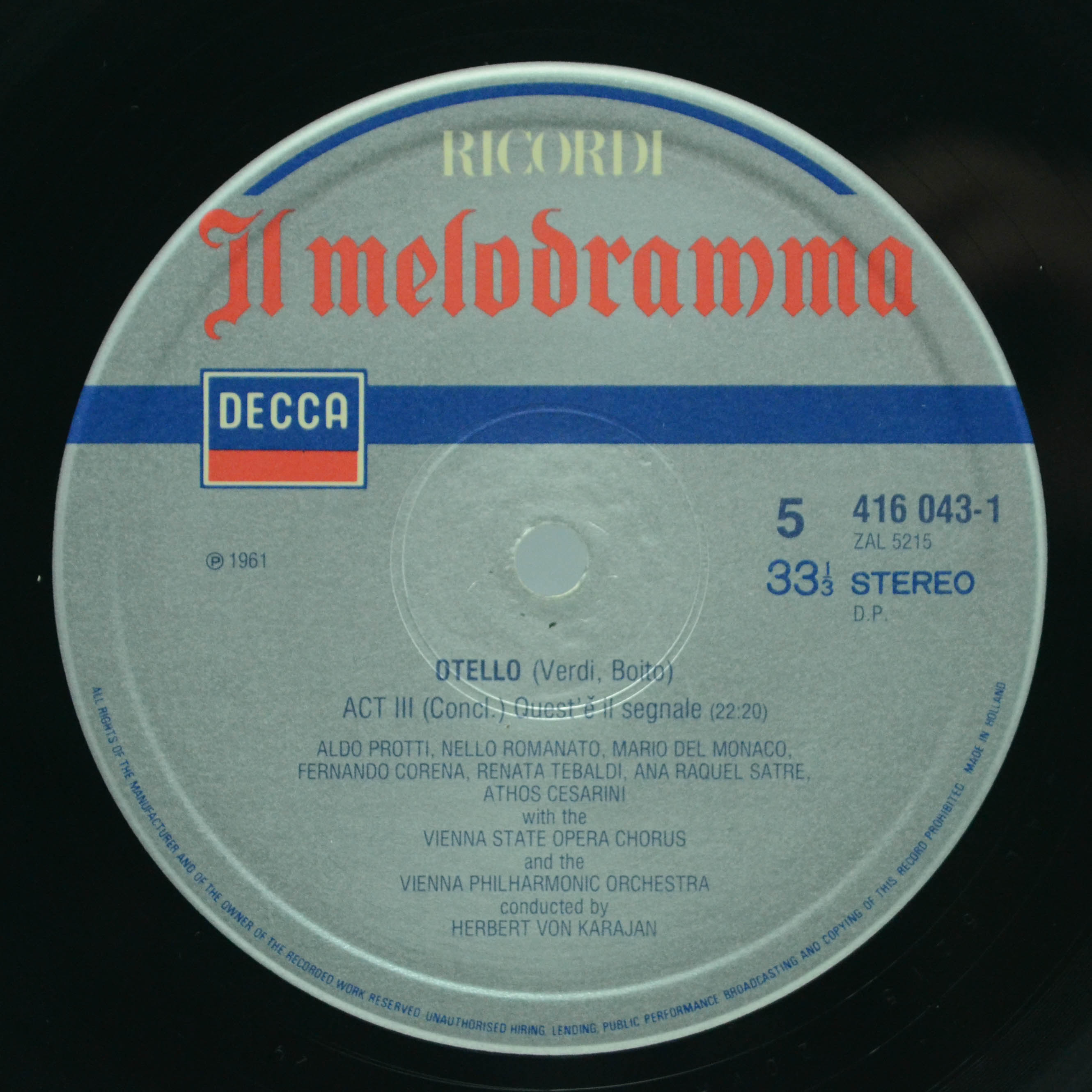 Виниловая пластинка Verdi — Otello - 3,