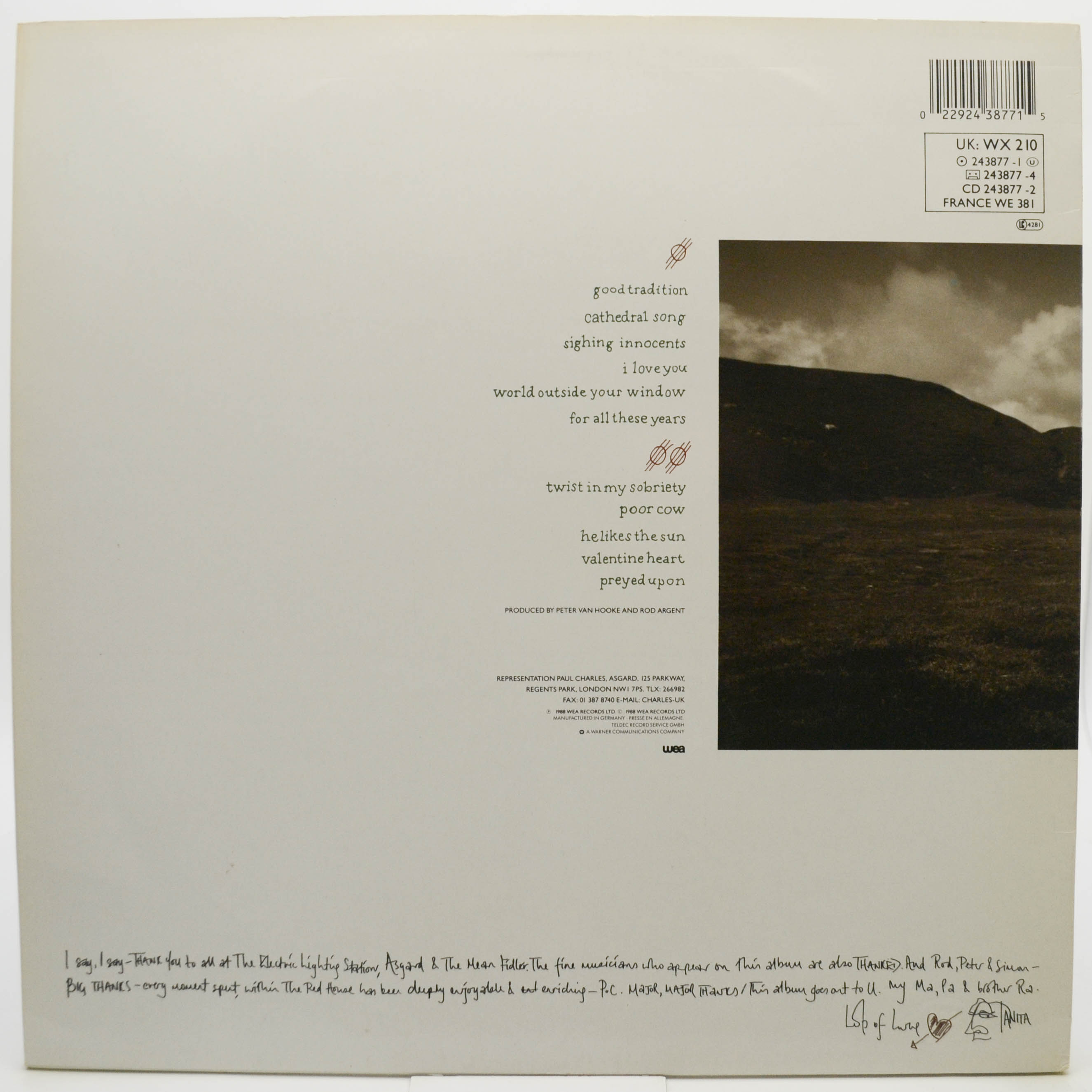 Tanita Tikaram — Ancient Heart, 1988