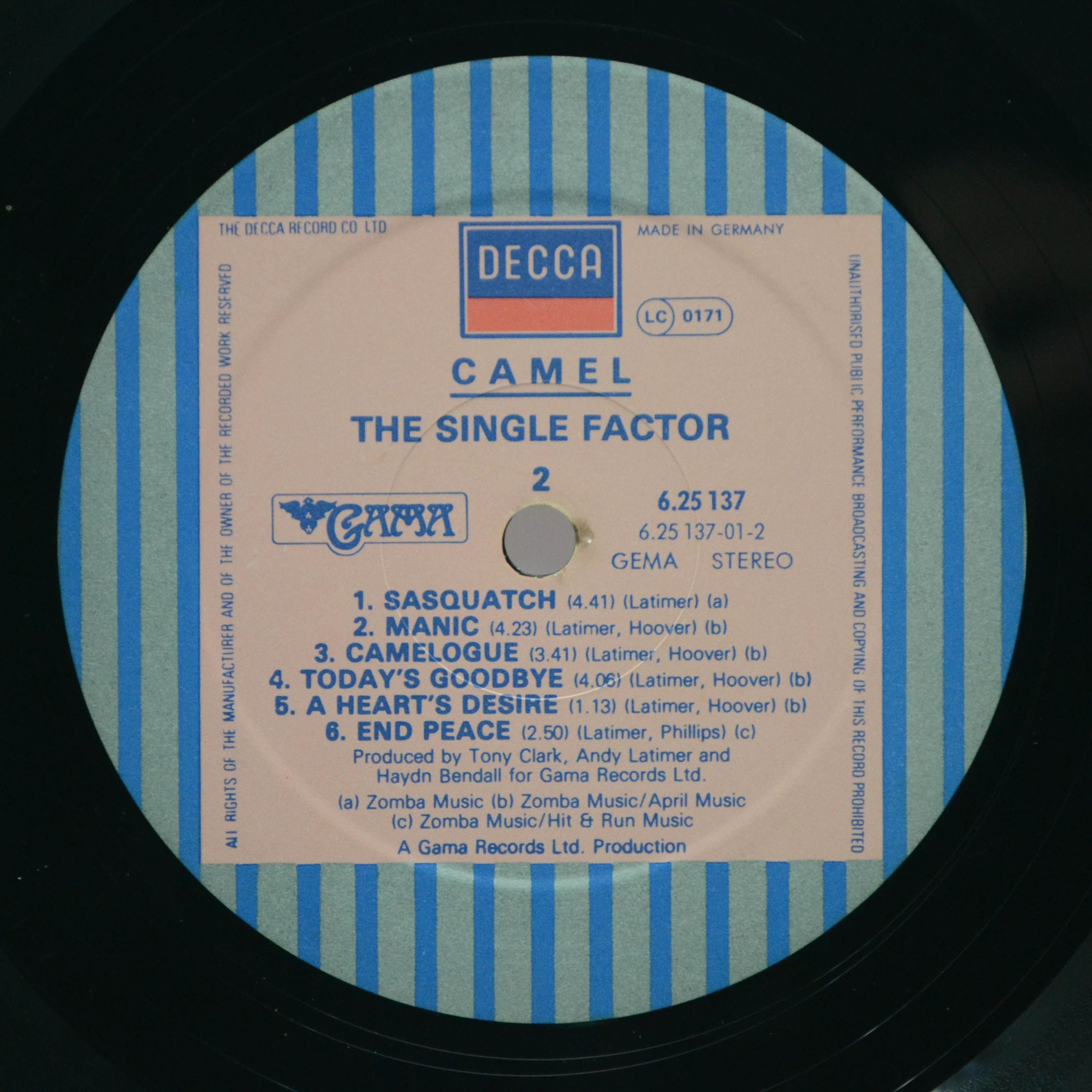 Camel — The Single Factor, 1982