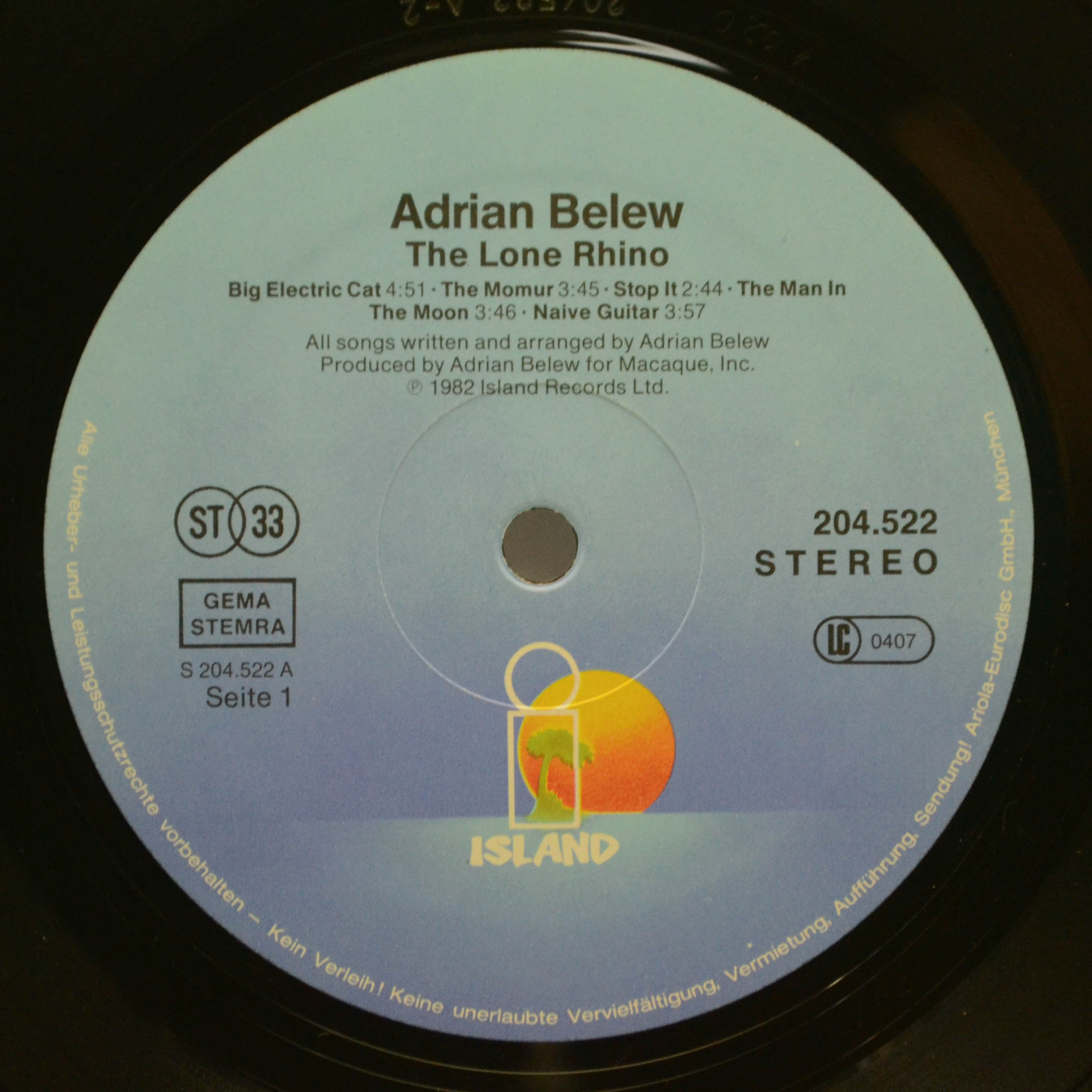Adrian Belew — Lone Rhino, 1982