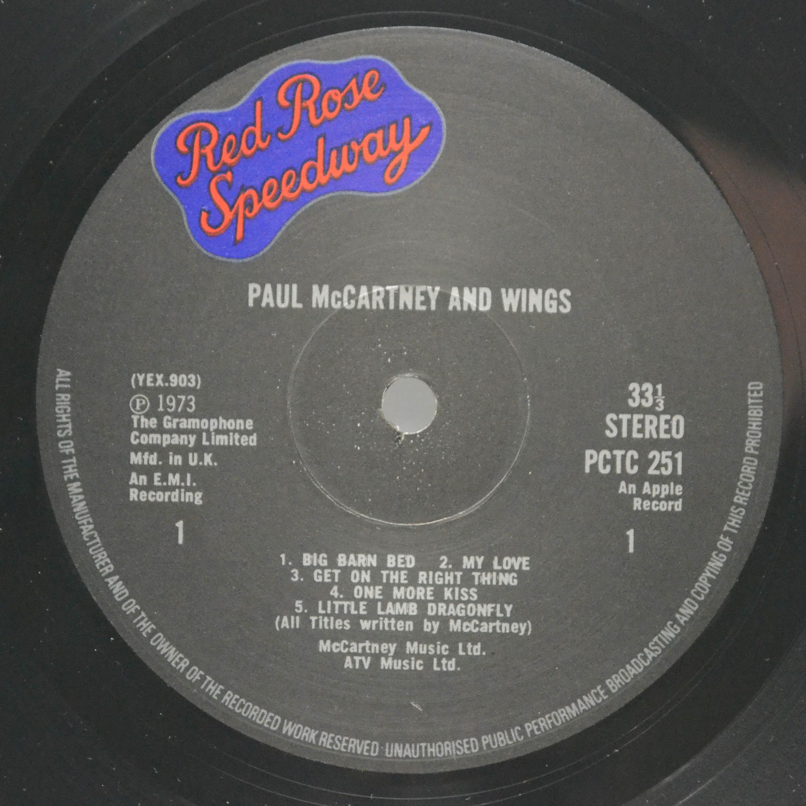 Paul McCartney & Wings — Red Rose Speedway (UK, booklet), 1973